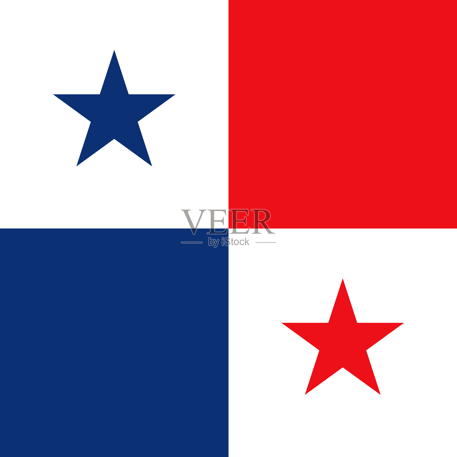 巴拿马 - 方形国旗插画图片素材