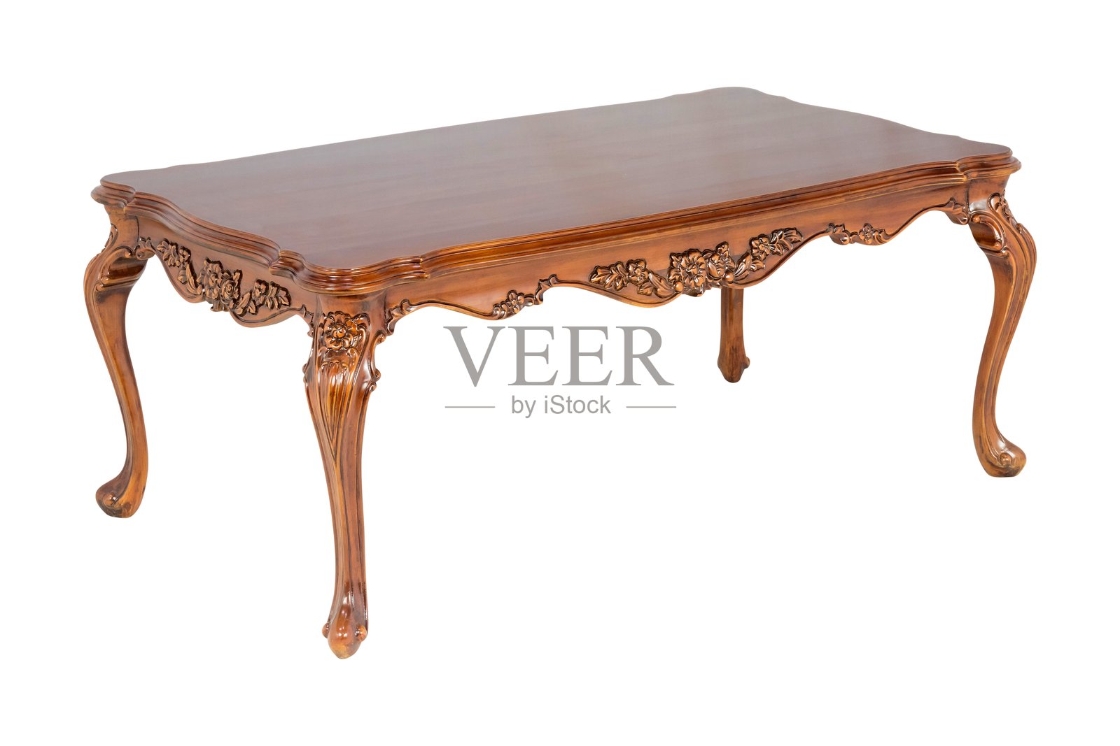 木质棕色桌子家具，孤立的照片摄影图片