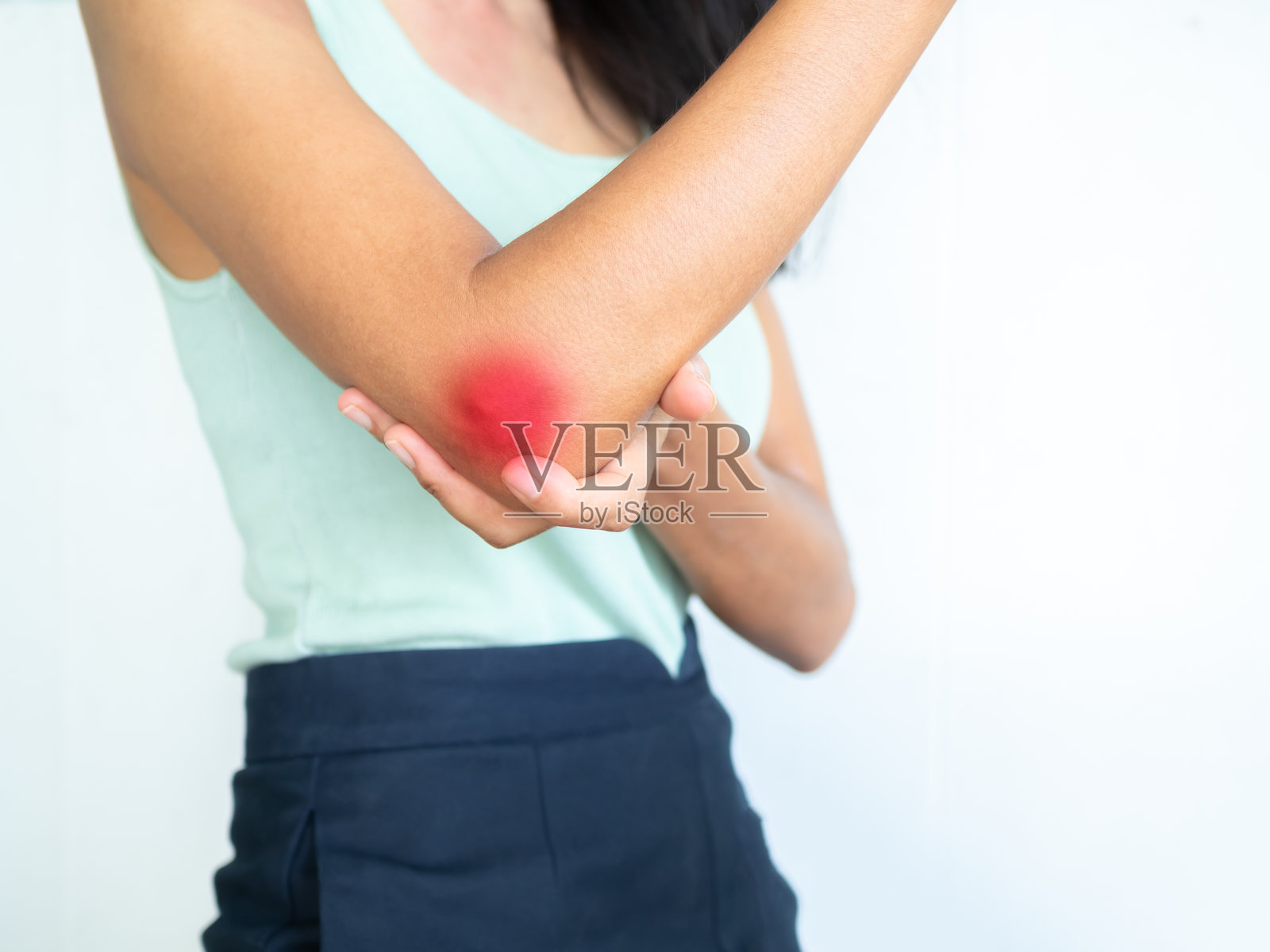 女性肘部疼痛照片摄影图片