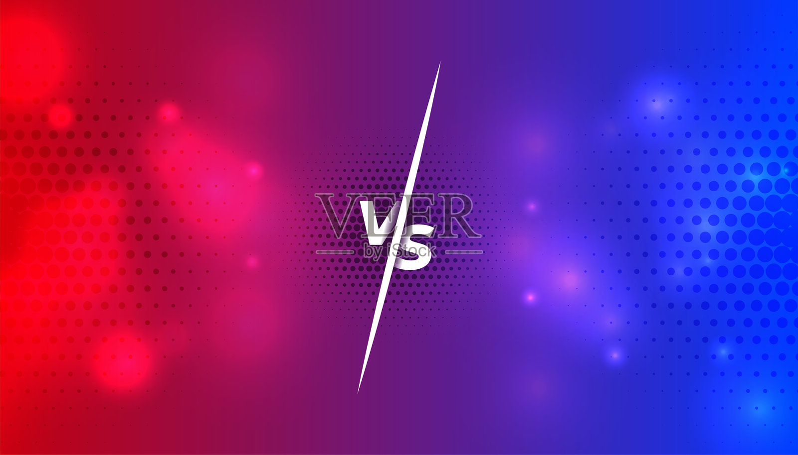 电子竞技主播对决，配有半色调效果的闪亮横幅插画图片素材