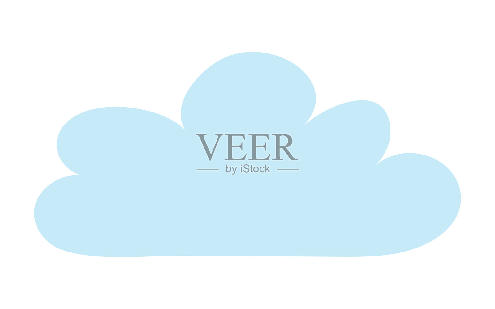 可爱的小绒毛，孤立的积云插画图片素材