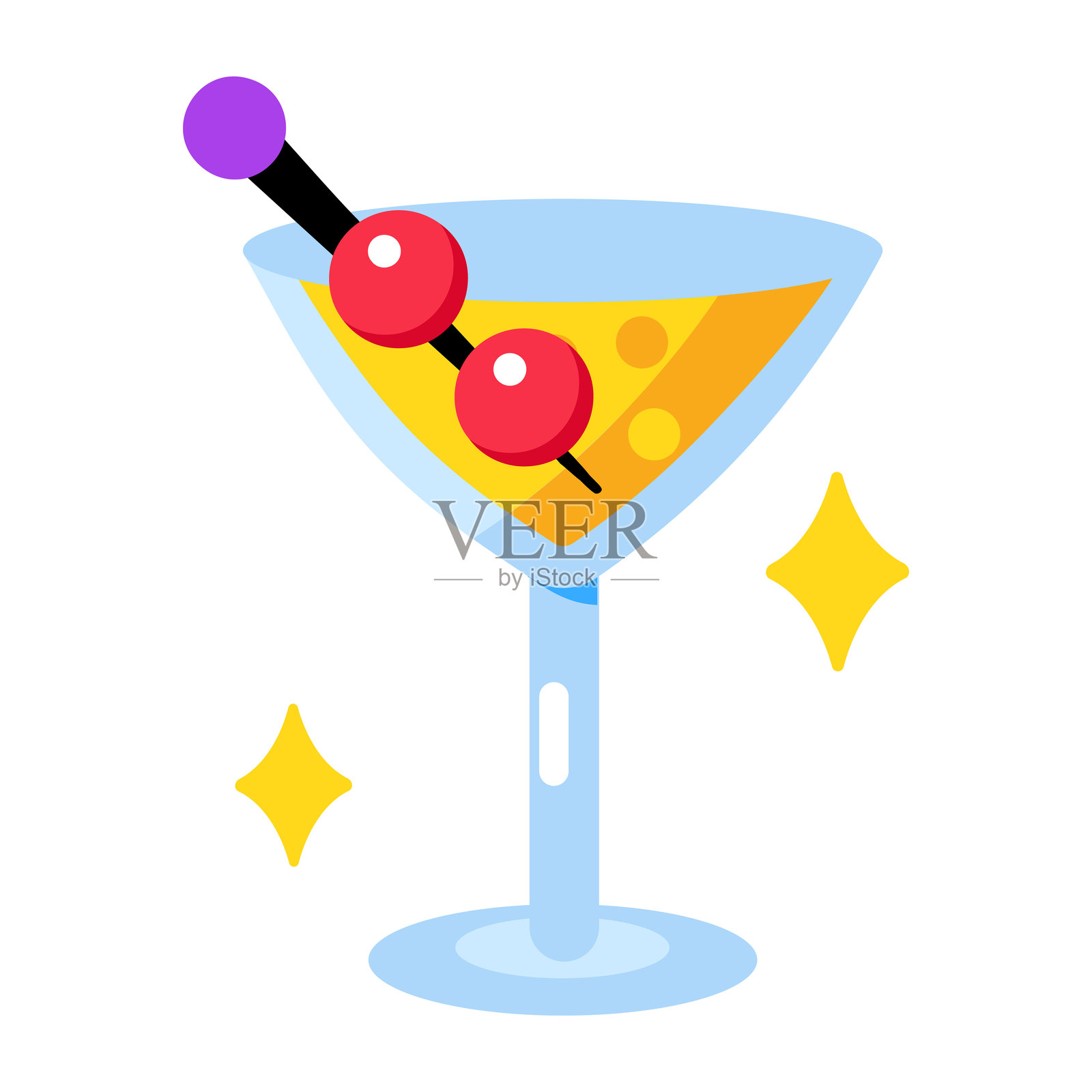 马提尼插画图片素材