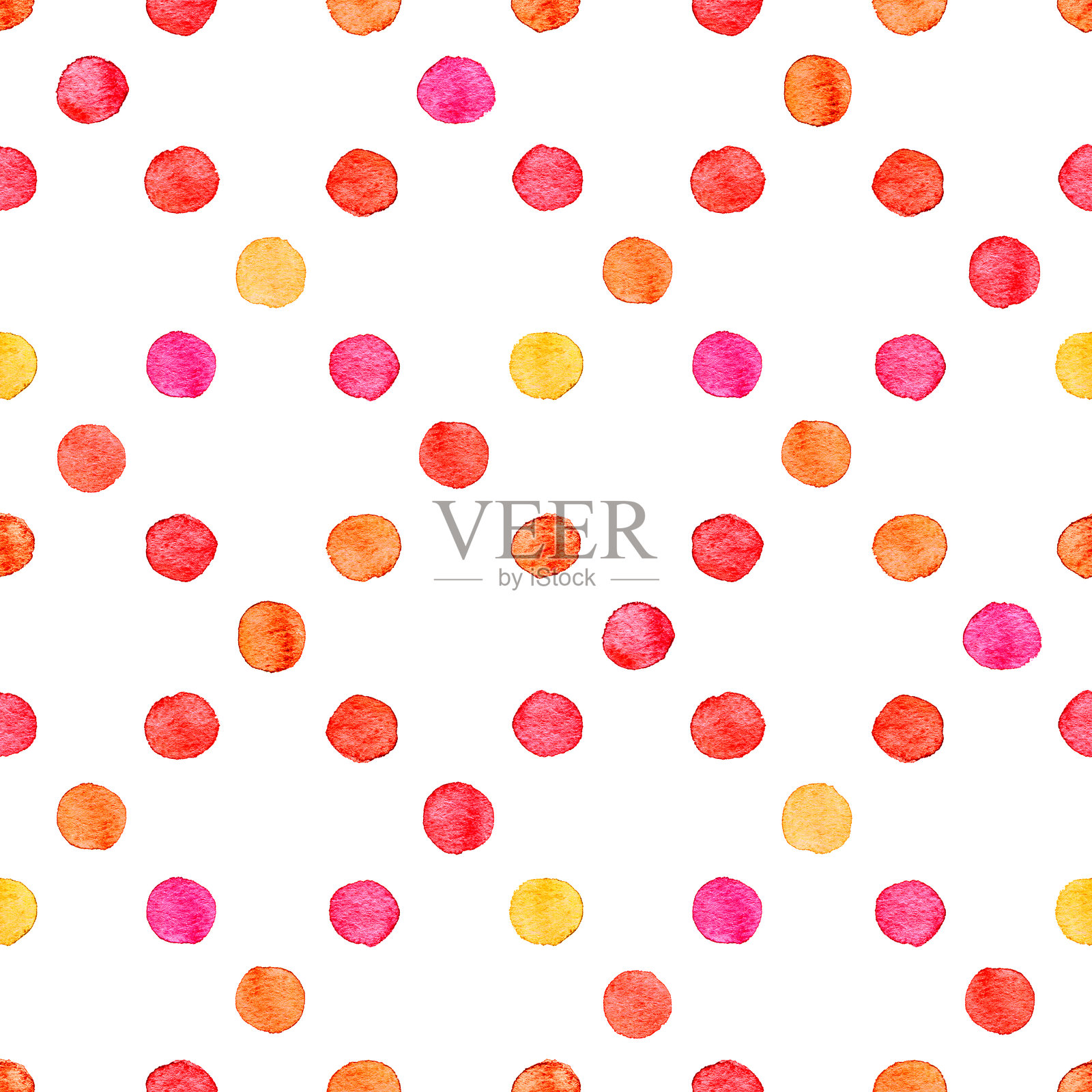 无缝水彩圆点图案插画图片素材