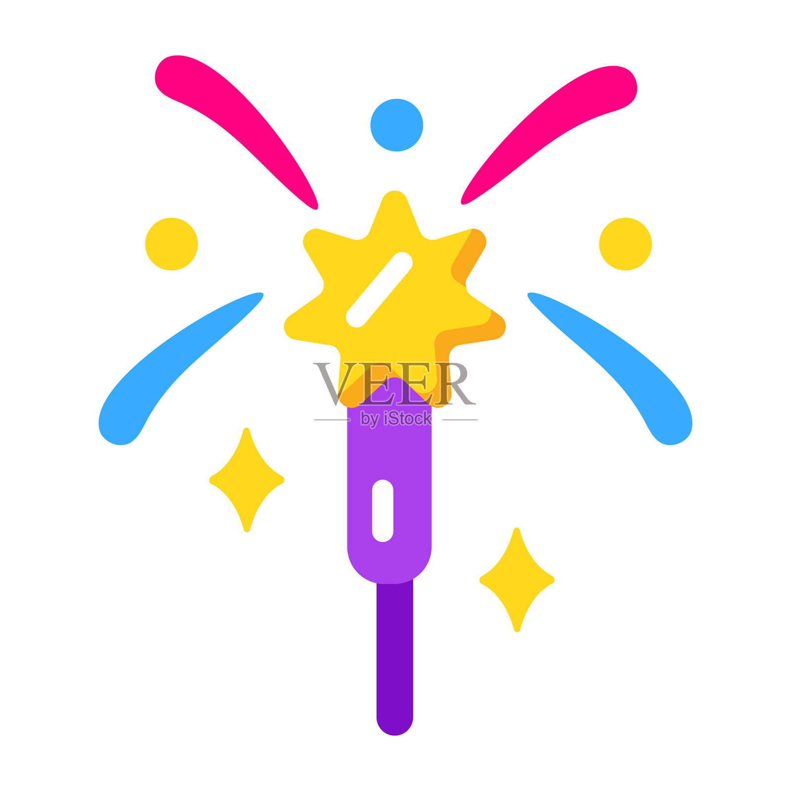 派对仙女棒插画图片素材