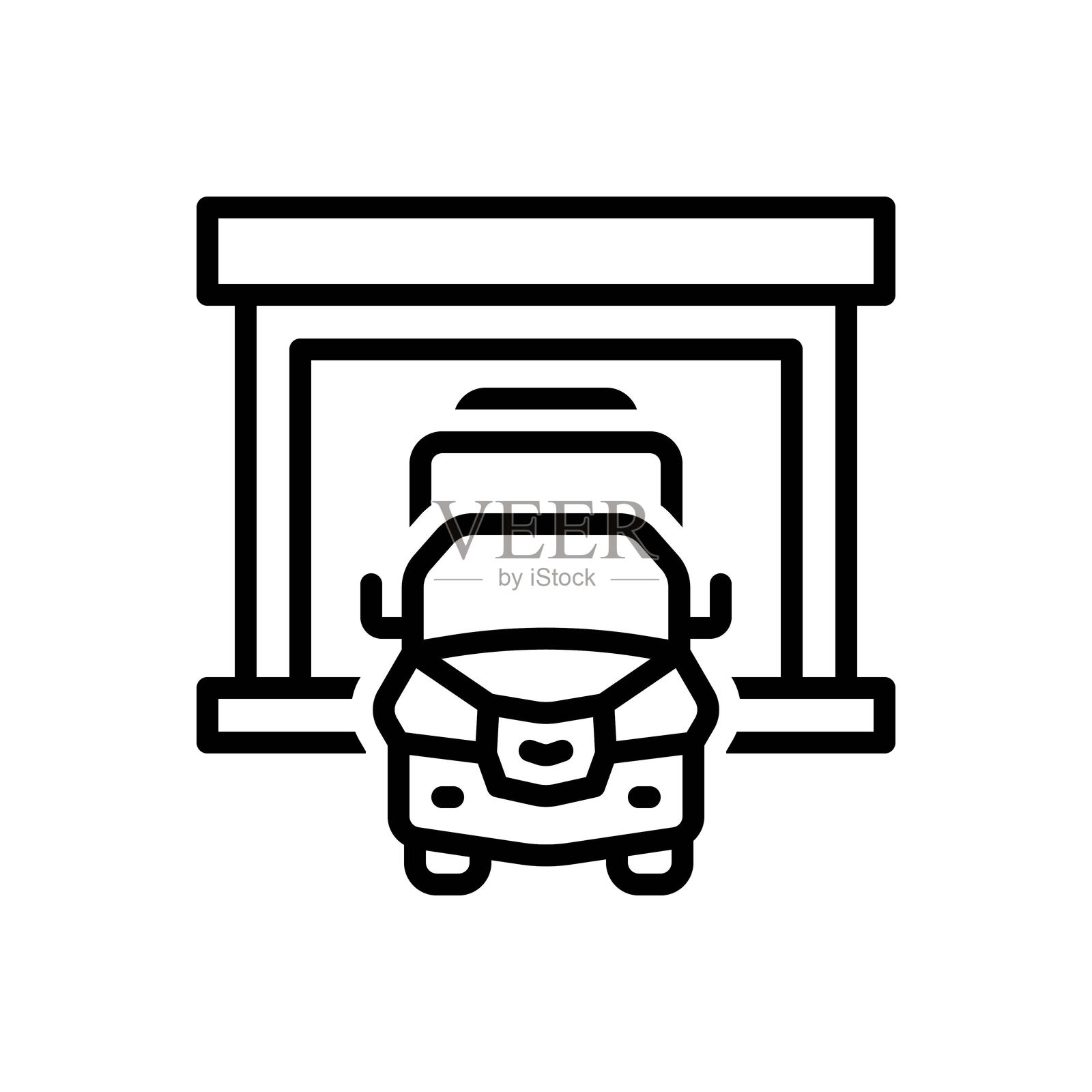 物流卡车插画图片素材