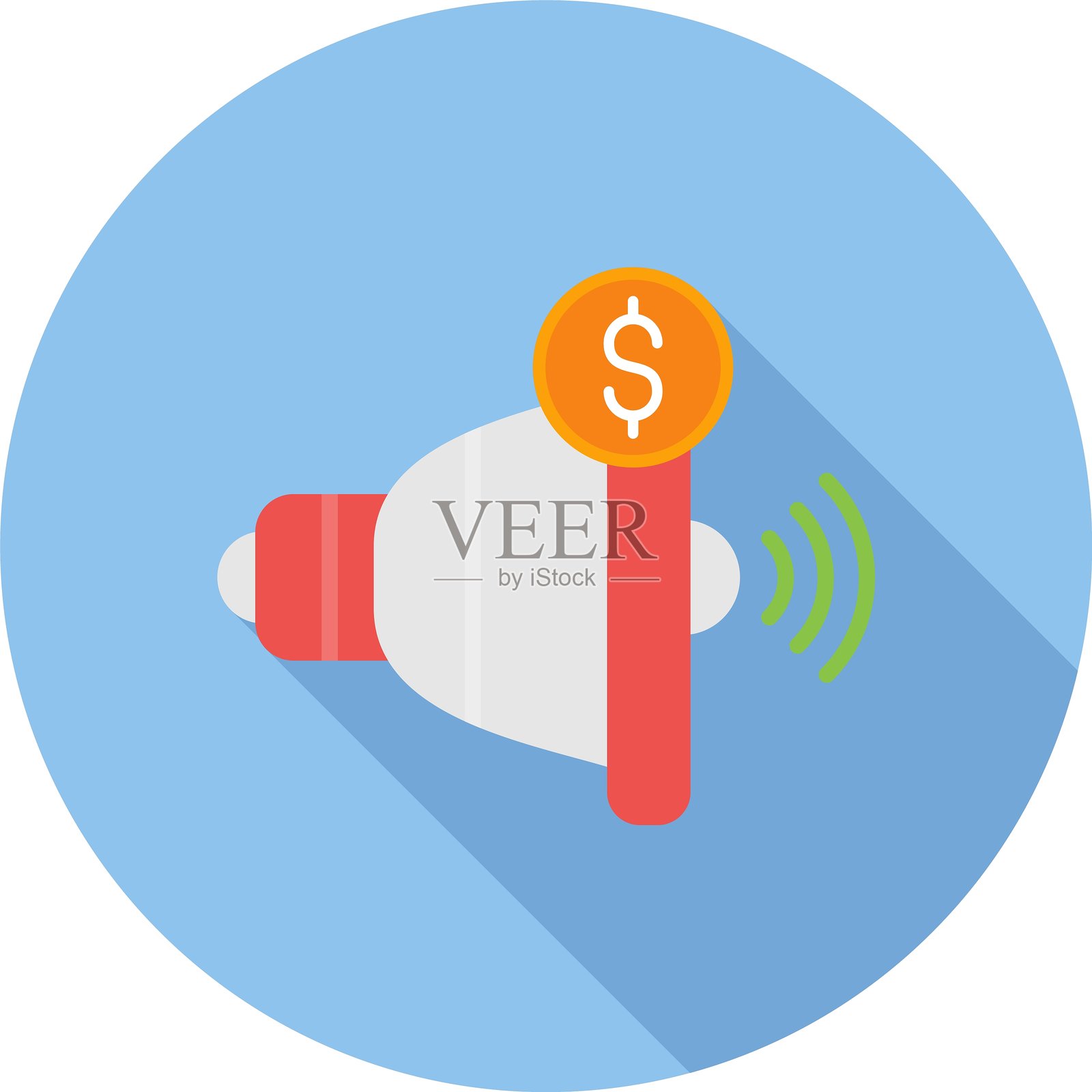 扬声器新图标设计创意插画图片素材