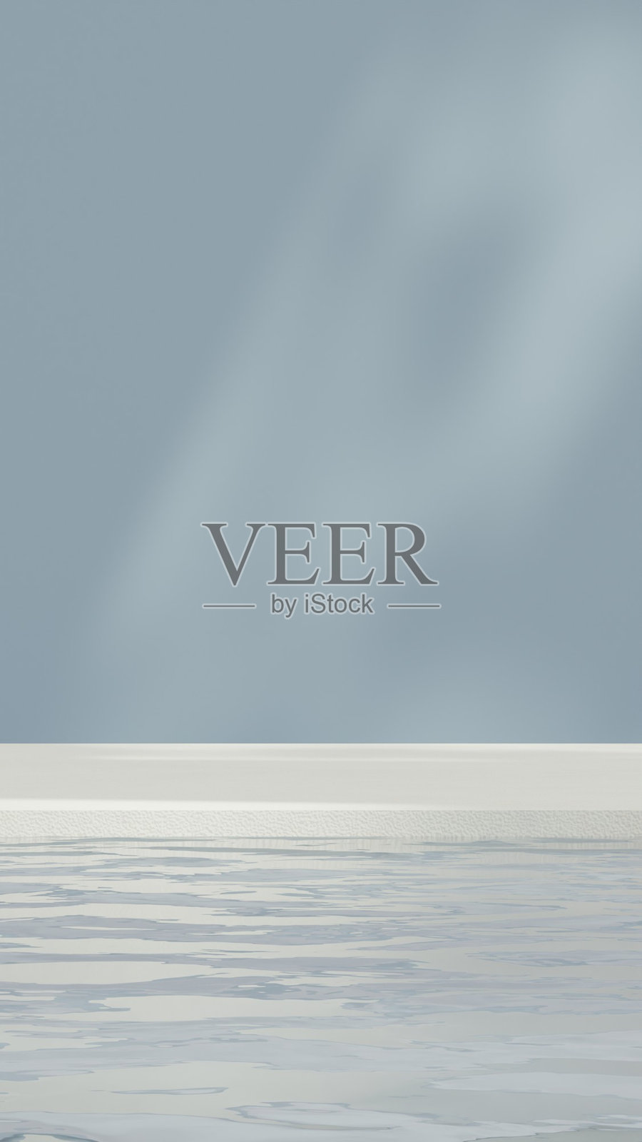 用于化妆品展示的极简水面倒影背景照片摄影图片