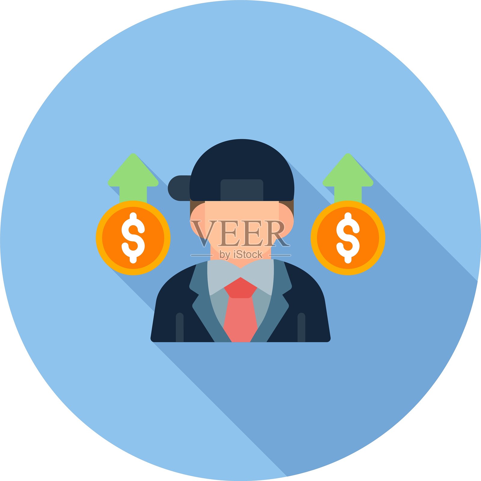 交易员新图标设计创意插画图片素材