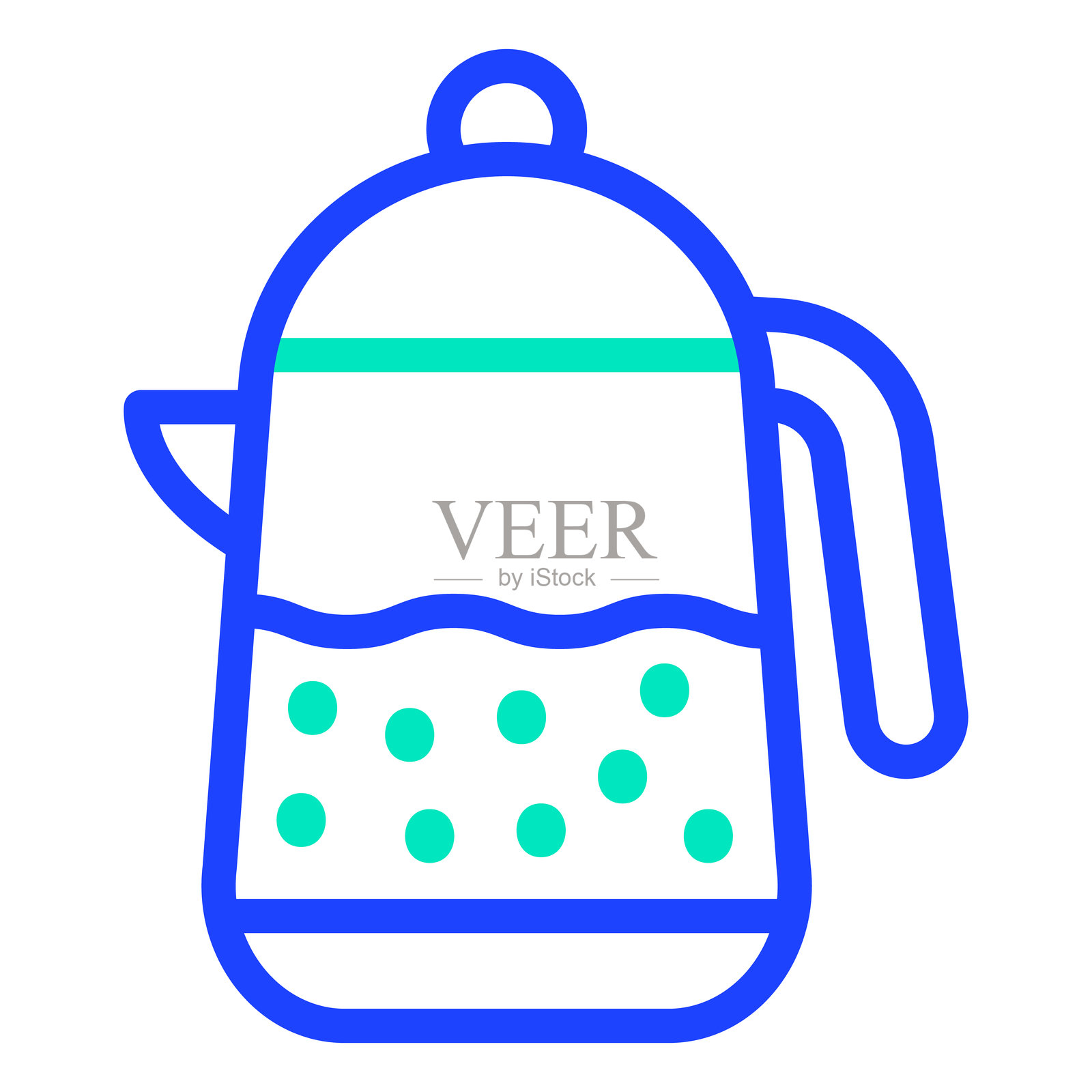 滴滤式咖啡壶矢量图标设计插画插画图片素材