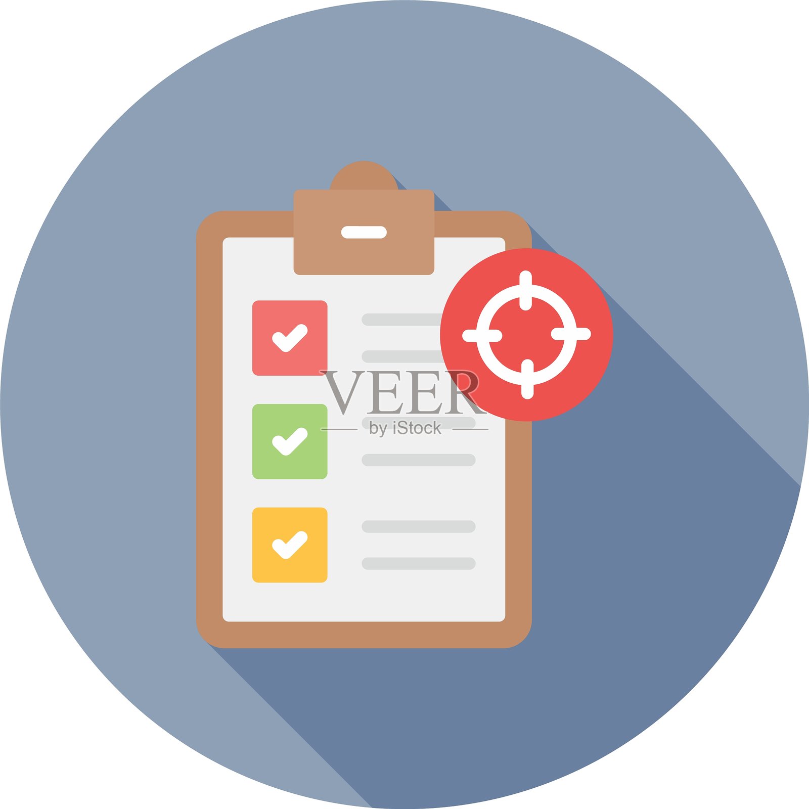 目标列表新图标设计创意插画图片素材