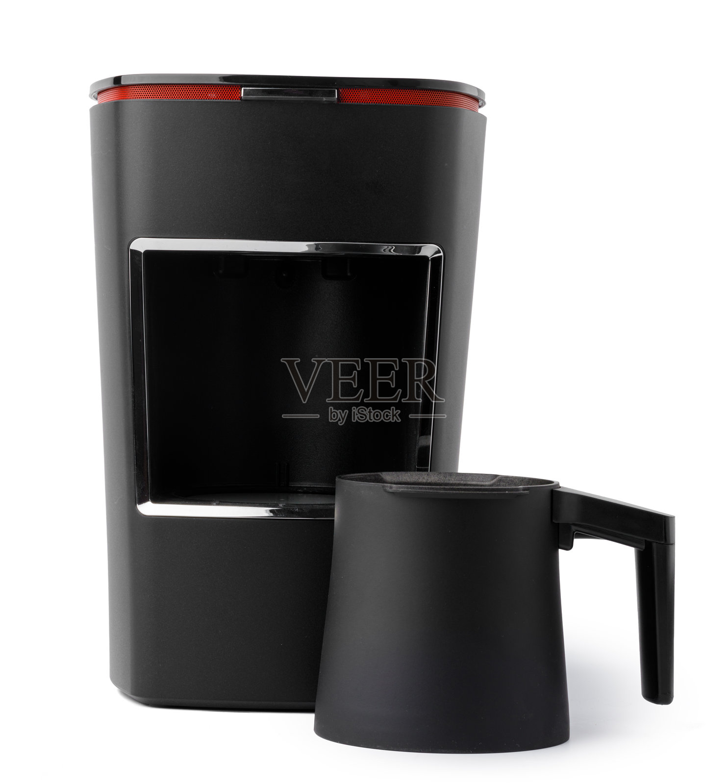 用于公共餐饮的电热水壶，白色背景照片摄影图片