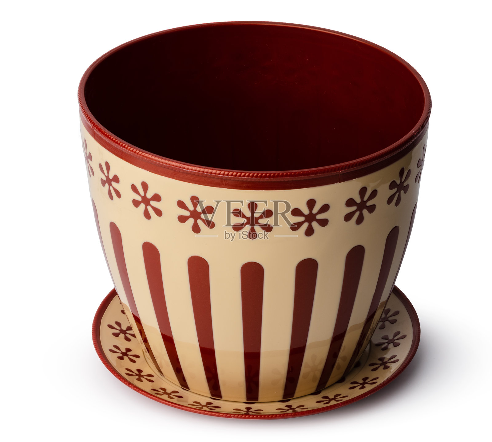 用于室内植物的花盆，孤立在白色背景上照片摄影图片