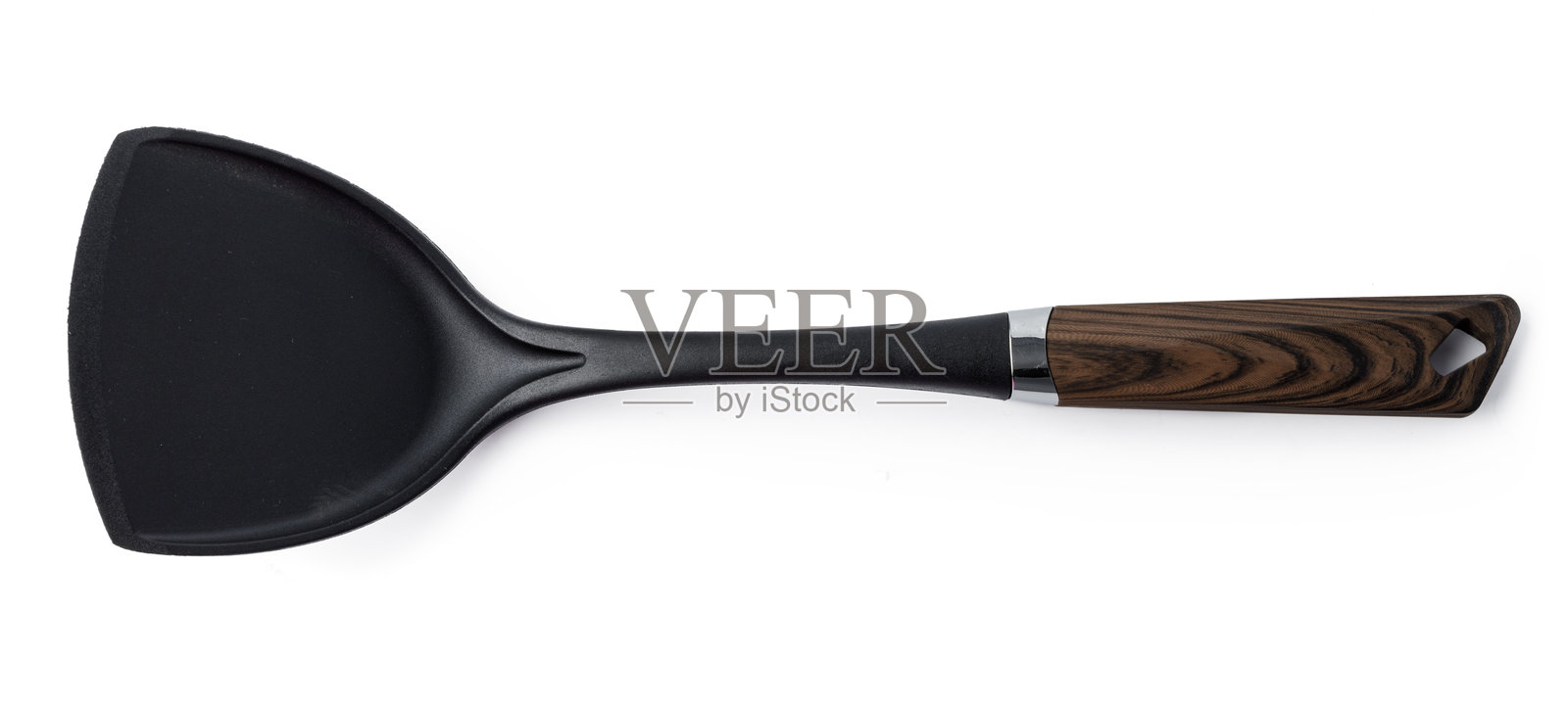 白色背景下孤立的塑料厨房抹刀工具照片摄影图片