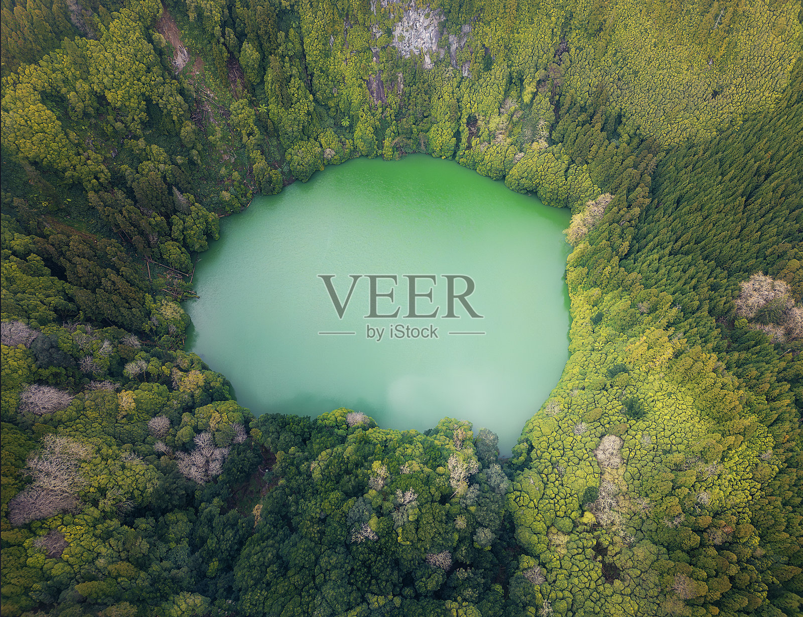 圣米格尔岛亚速尔群岛康格罗潟湖火山口湖照片摄影图片