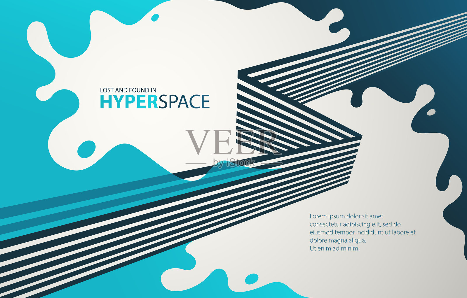 动态矢量抽象背景，线条透视，带有能量插画图片素材