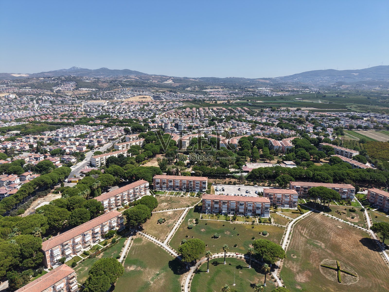 美丽的风景的鸟瞰图照片摄影图片