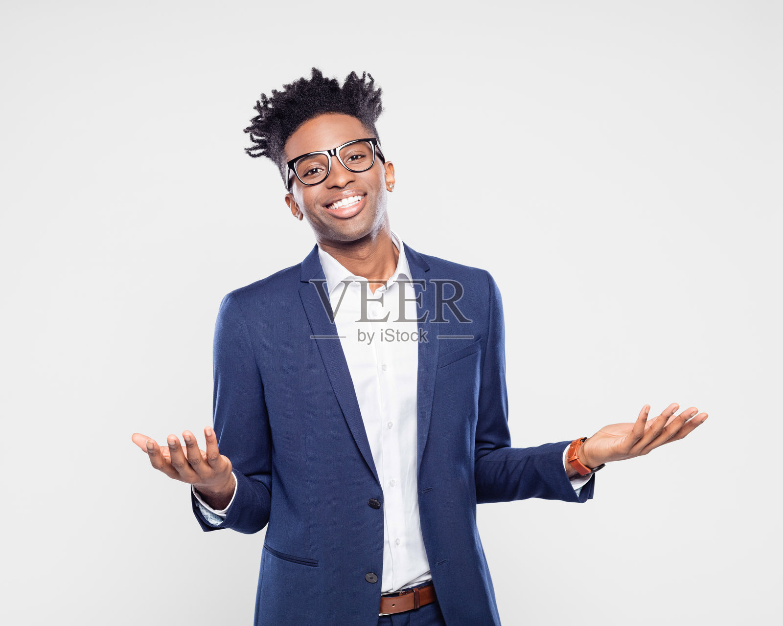 英俊的非裔美国商人照片摄影图片