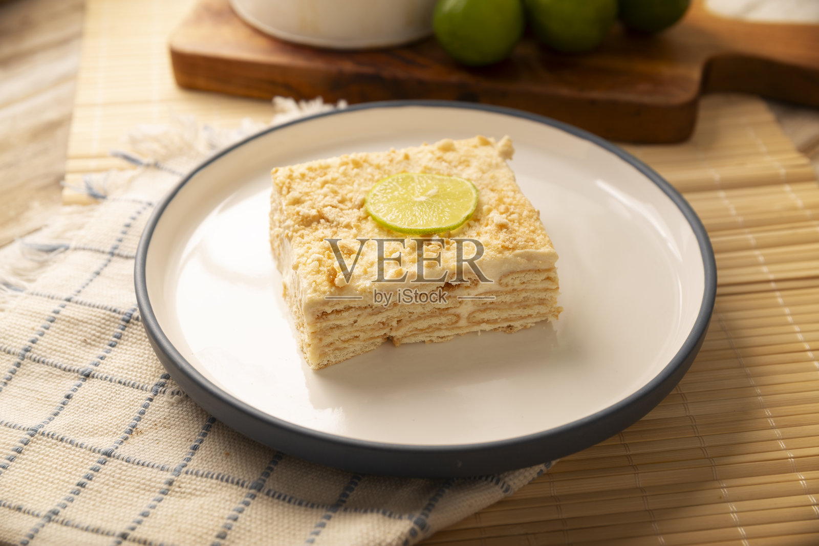 自制柠檬卡洛塔甜点照片摄影图片