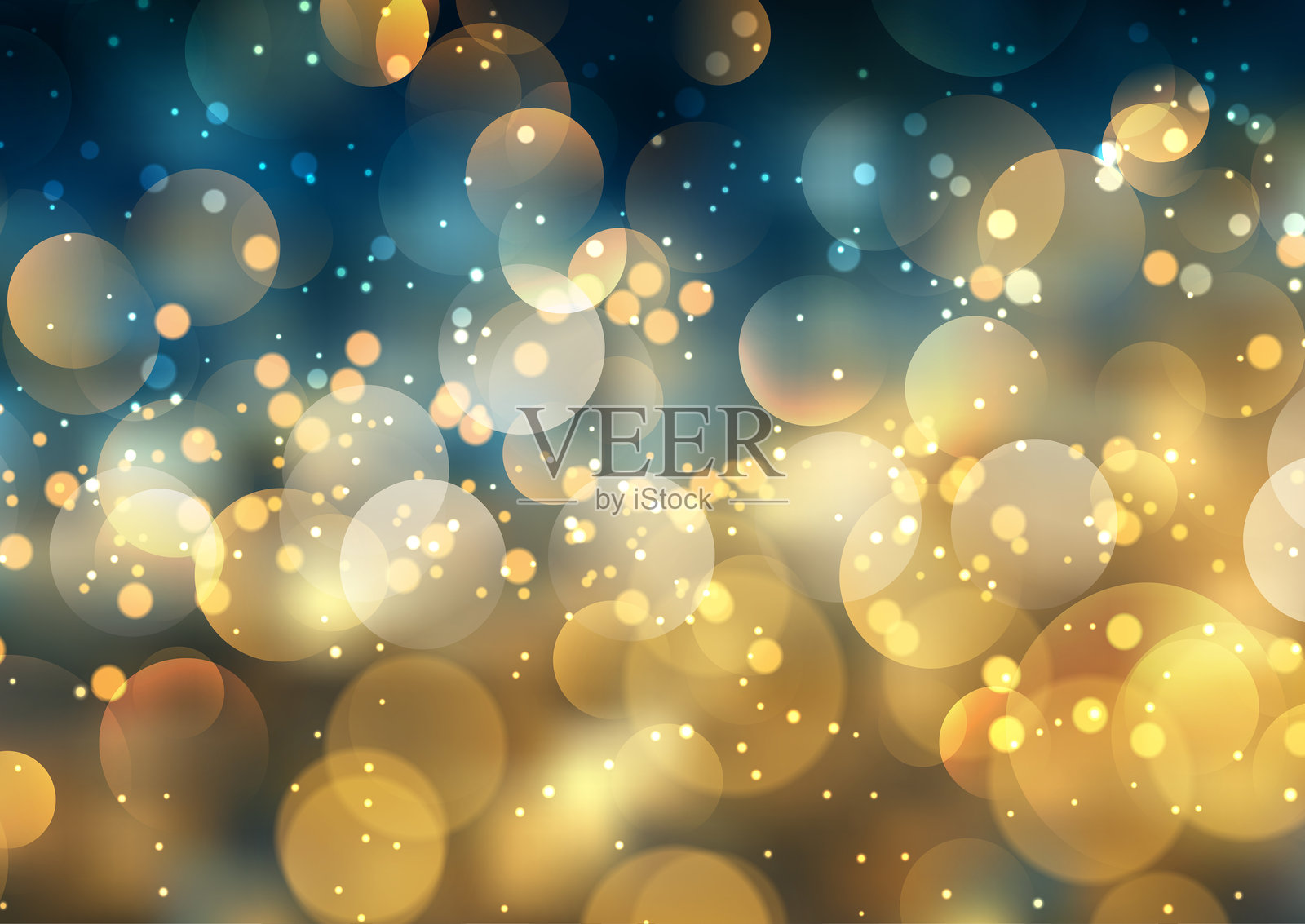 装饰性的圣诞背景，带有散景灯光设计插画图片素材