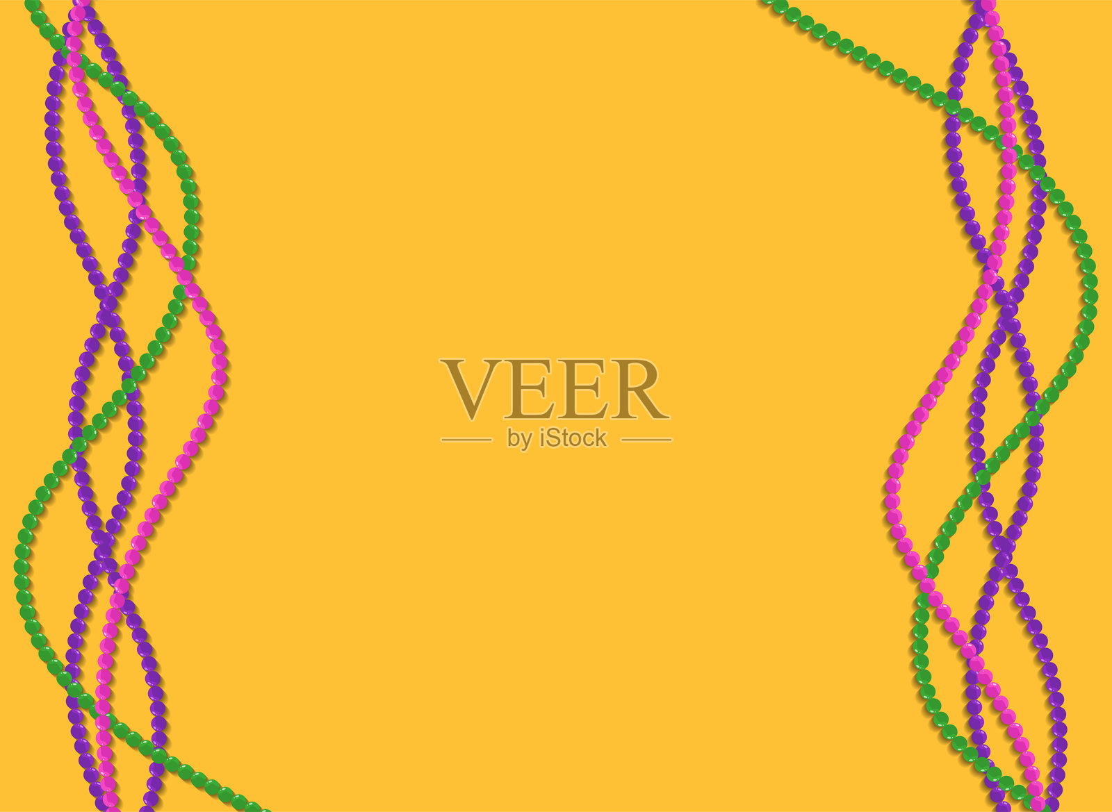 带有文字空间的狂欢节背景。节日横幅矩形框。插画图片素材