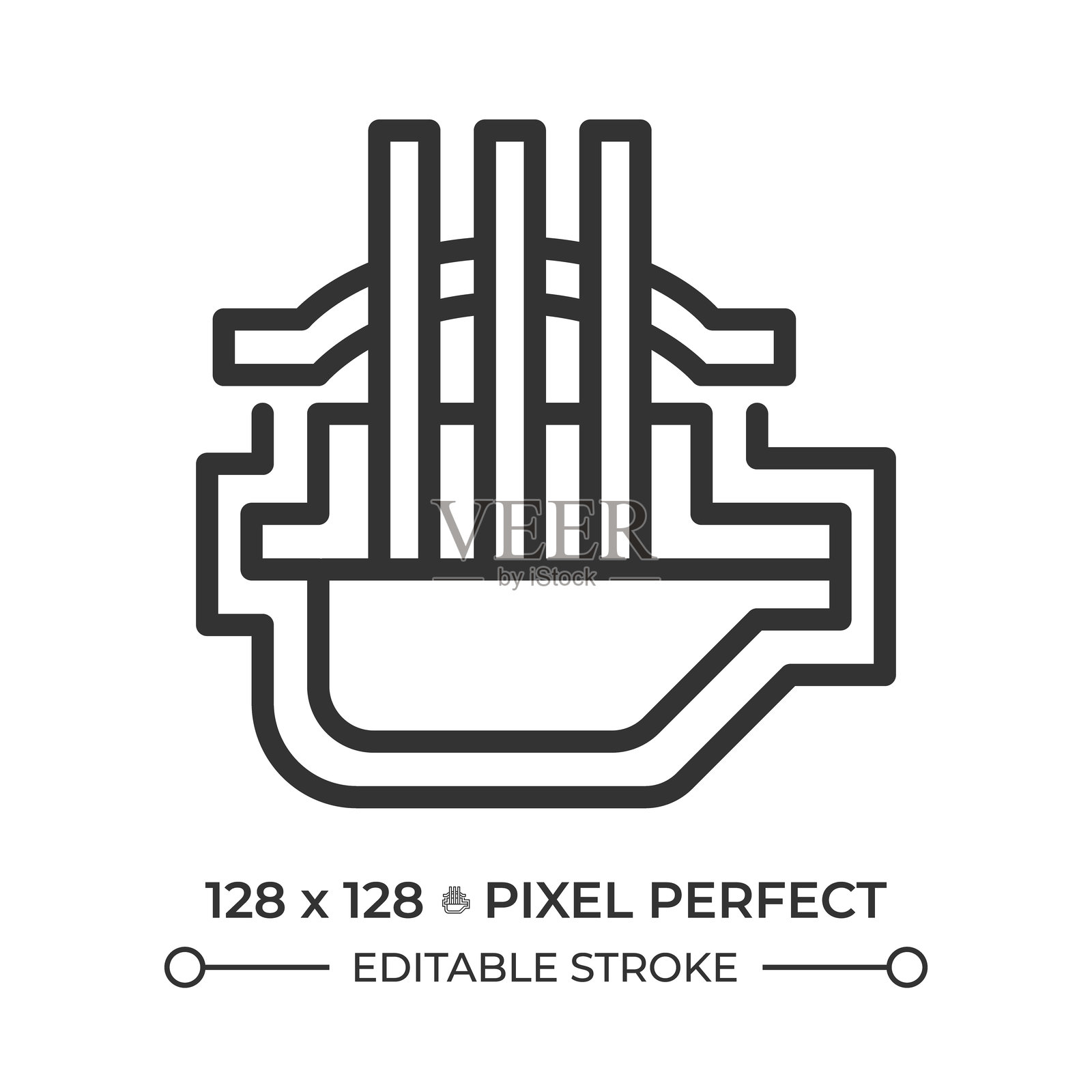 电弧炉线条图标插画图片素材