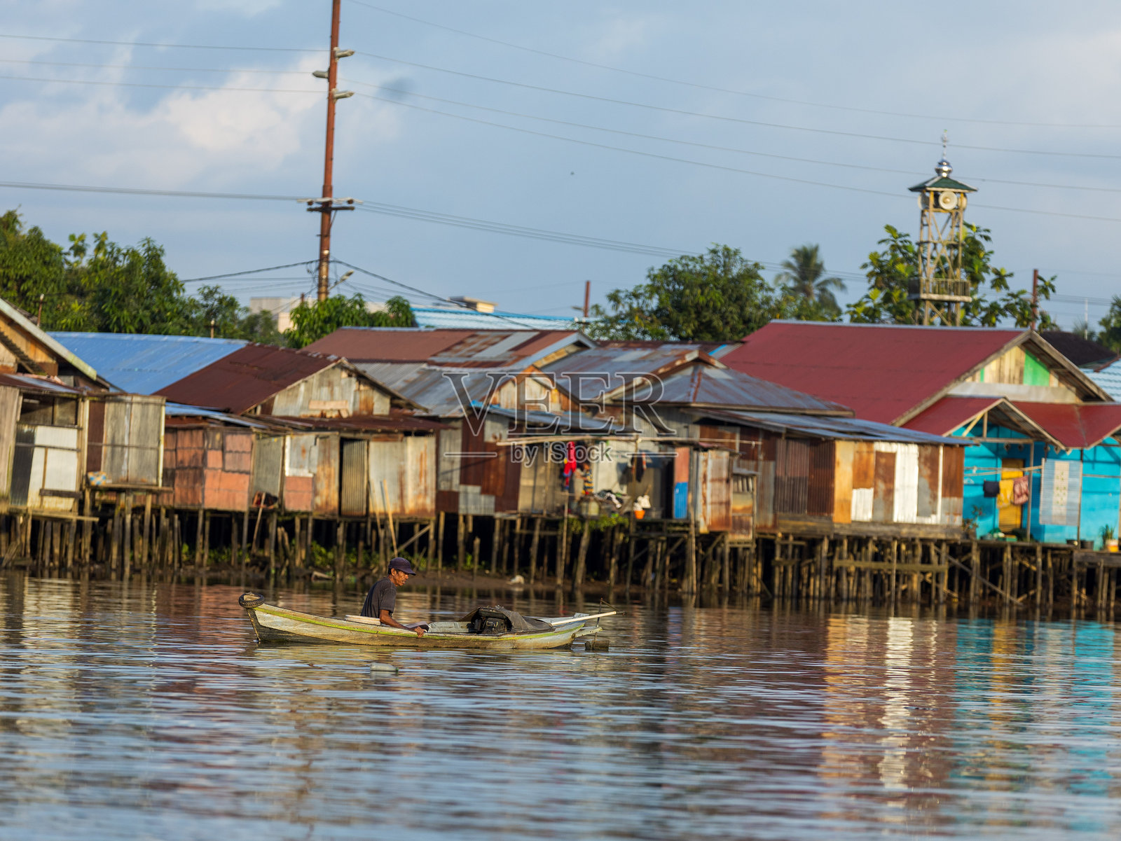 巴厘巴板河照片摄影图片