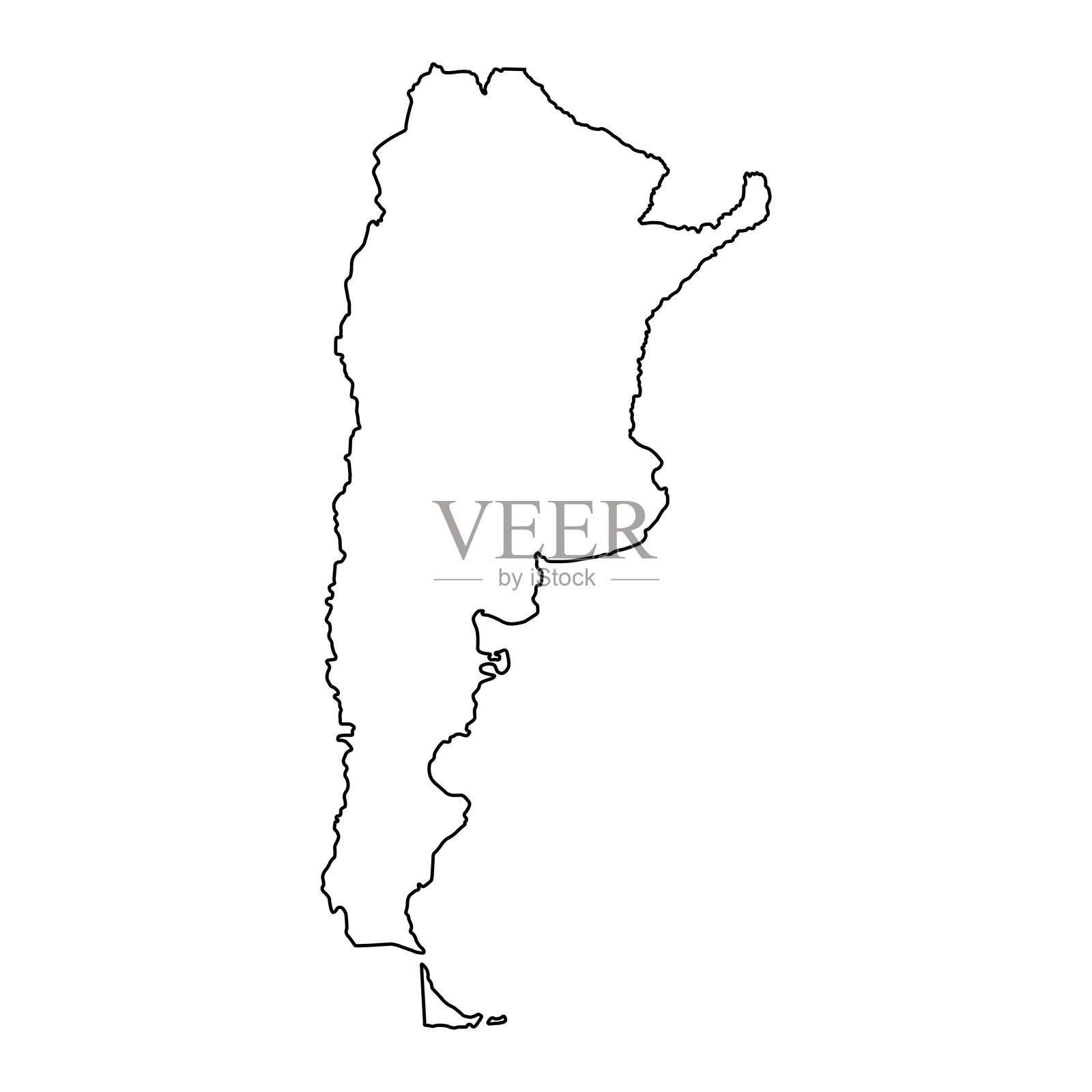 阿根廷地图插画图片素材