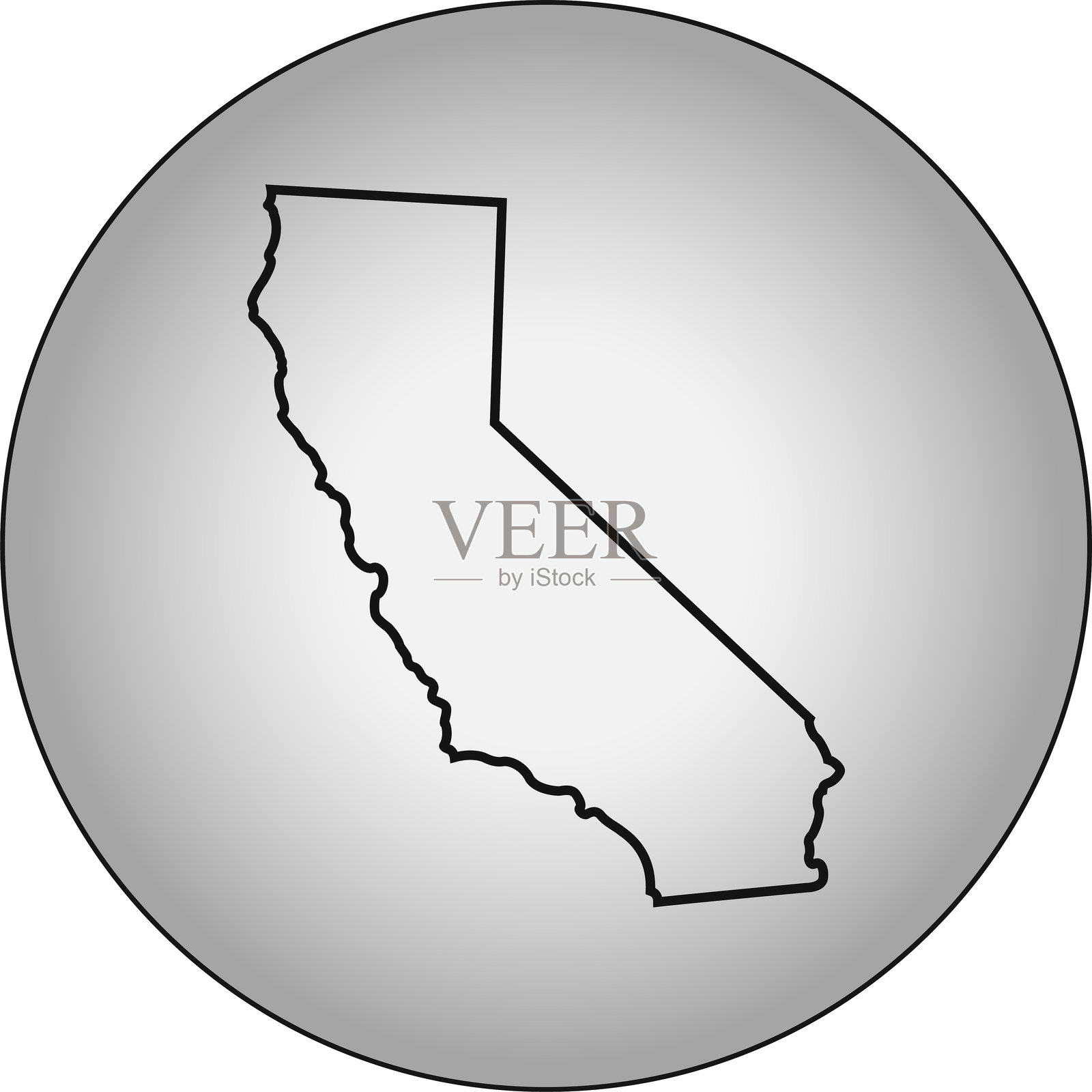 加利福尼亚地图插画图片素材