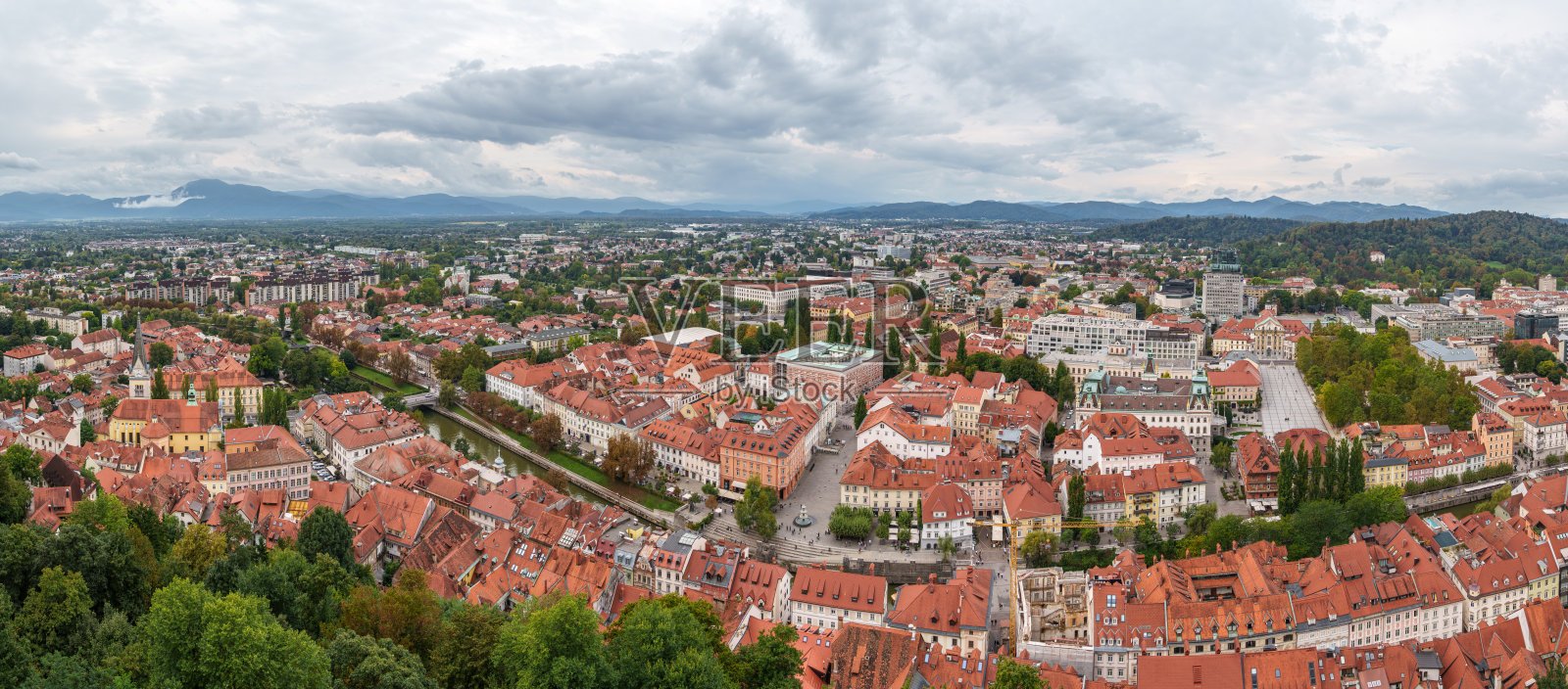 全景卢布尔雅那照片摄影图片