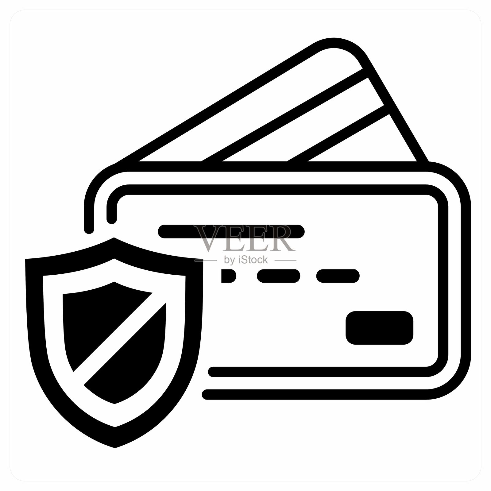 橙色安全支付图标概念插画图片素材