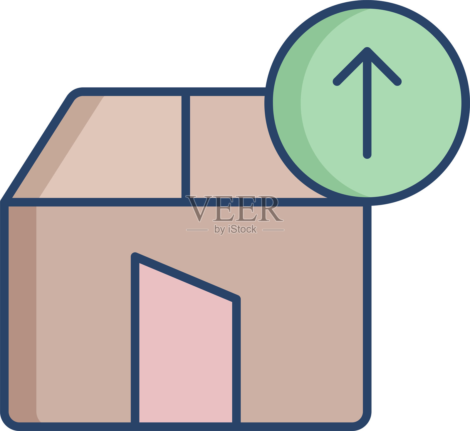 包装线性彩色图标设计插画图片素材