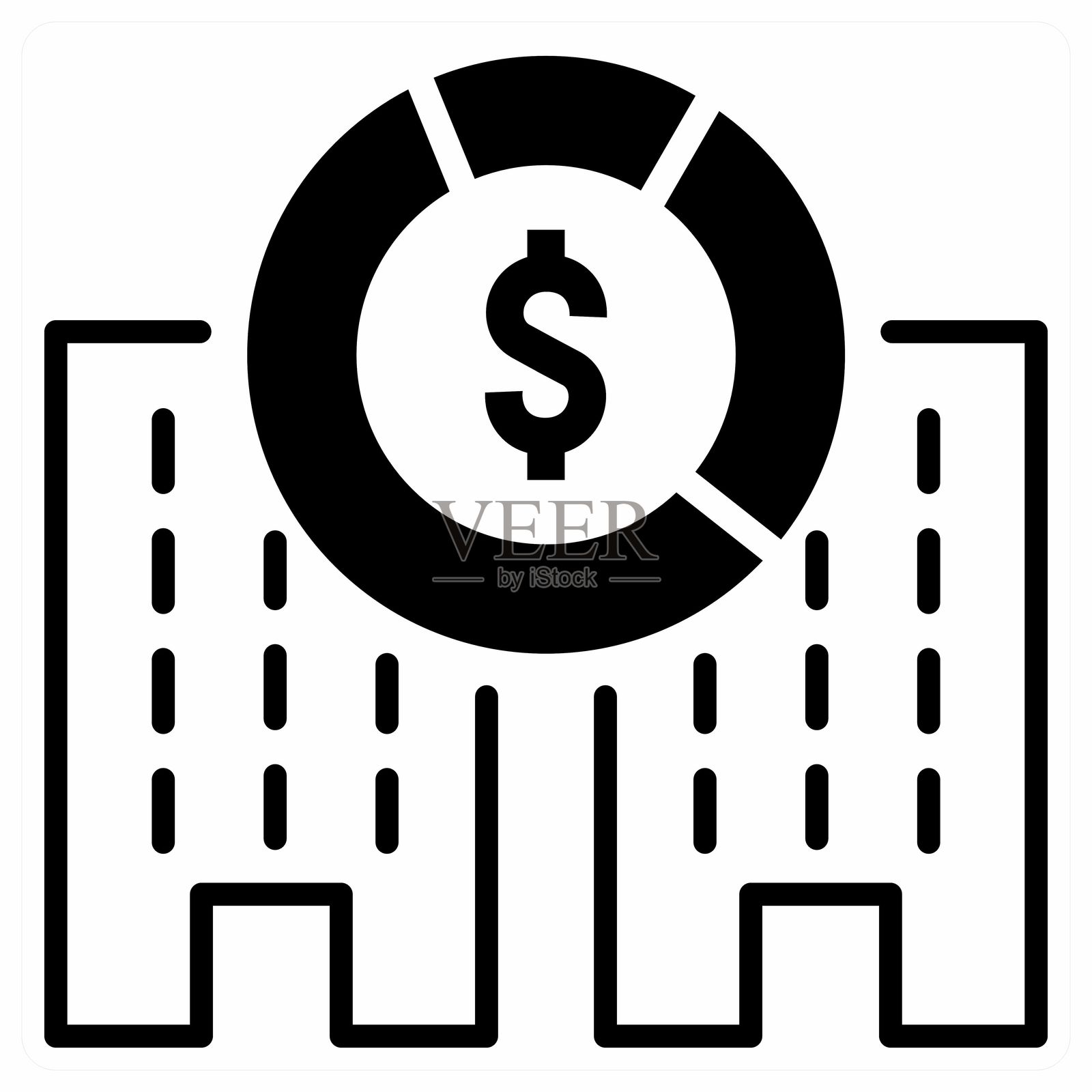 橙色二级市场图标概念插画图片素材