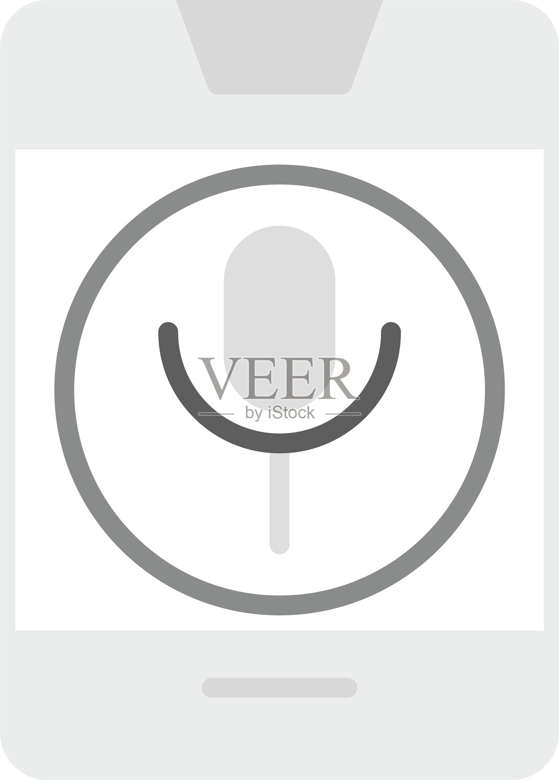 麦克风新图标设计创意插画图片素材