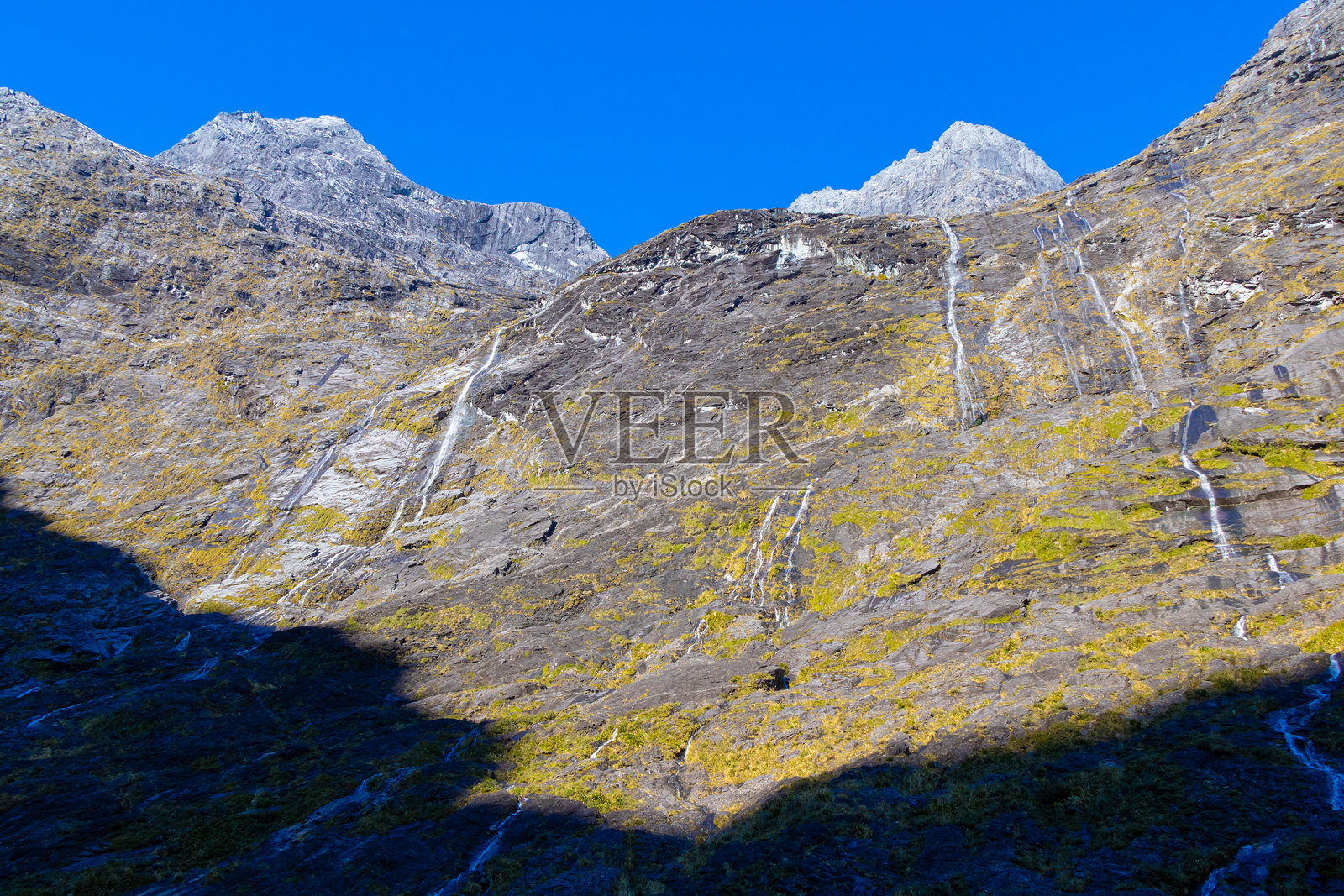 新西兰南岛的百瀑布照片摄影图片