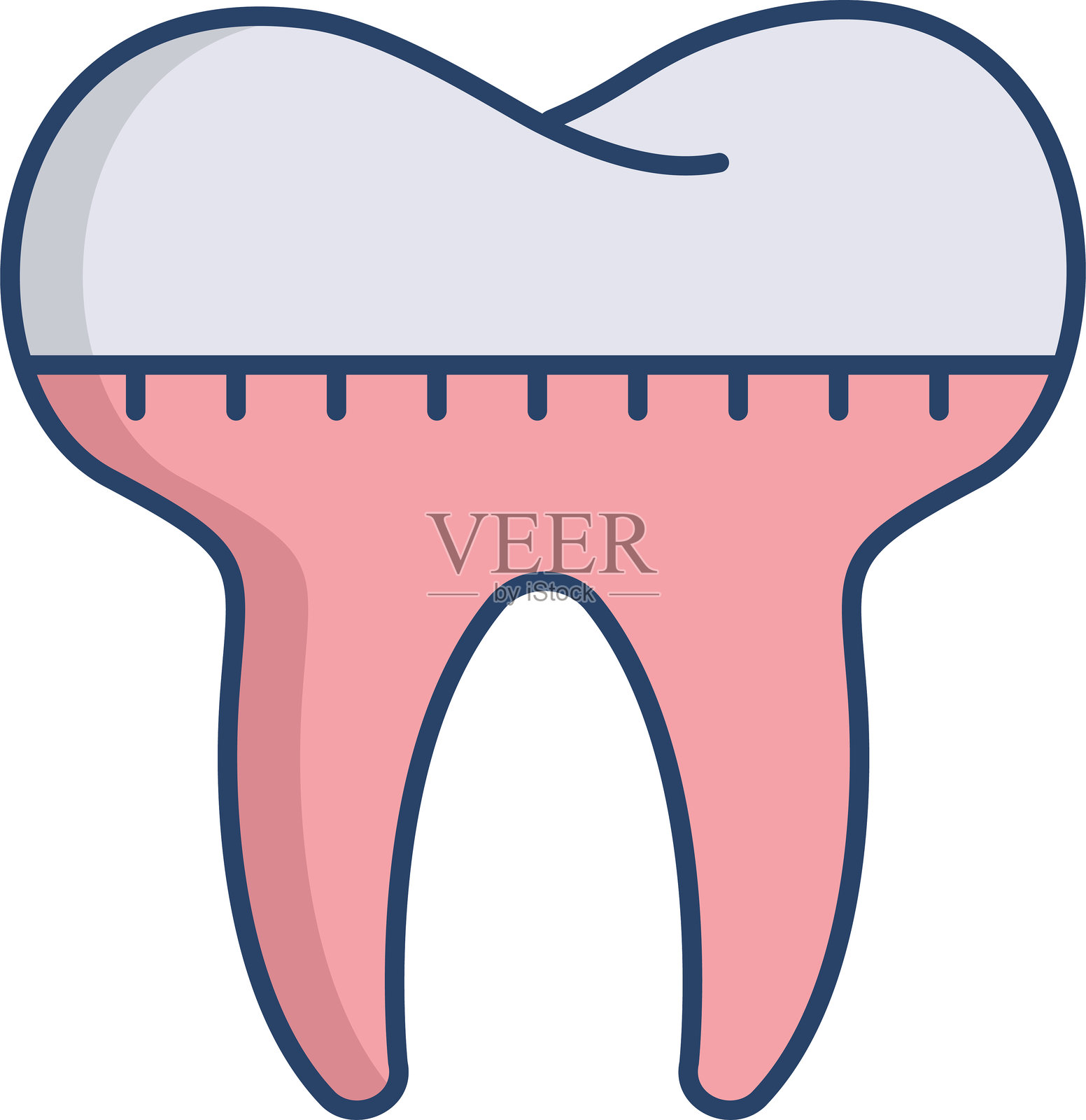 大括号线性彩色图标设计插画图片素材