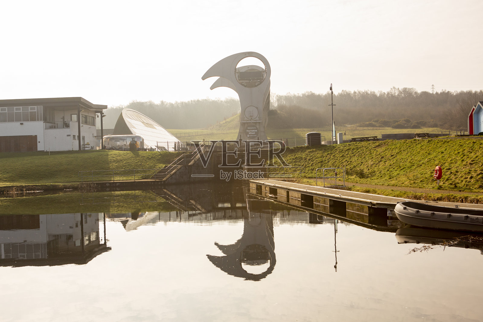 苏格兰爱丁堡格拉斯哥的福尔柯克轮船和水渠照片摄影图片