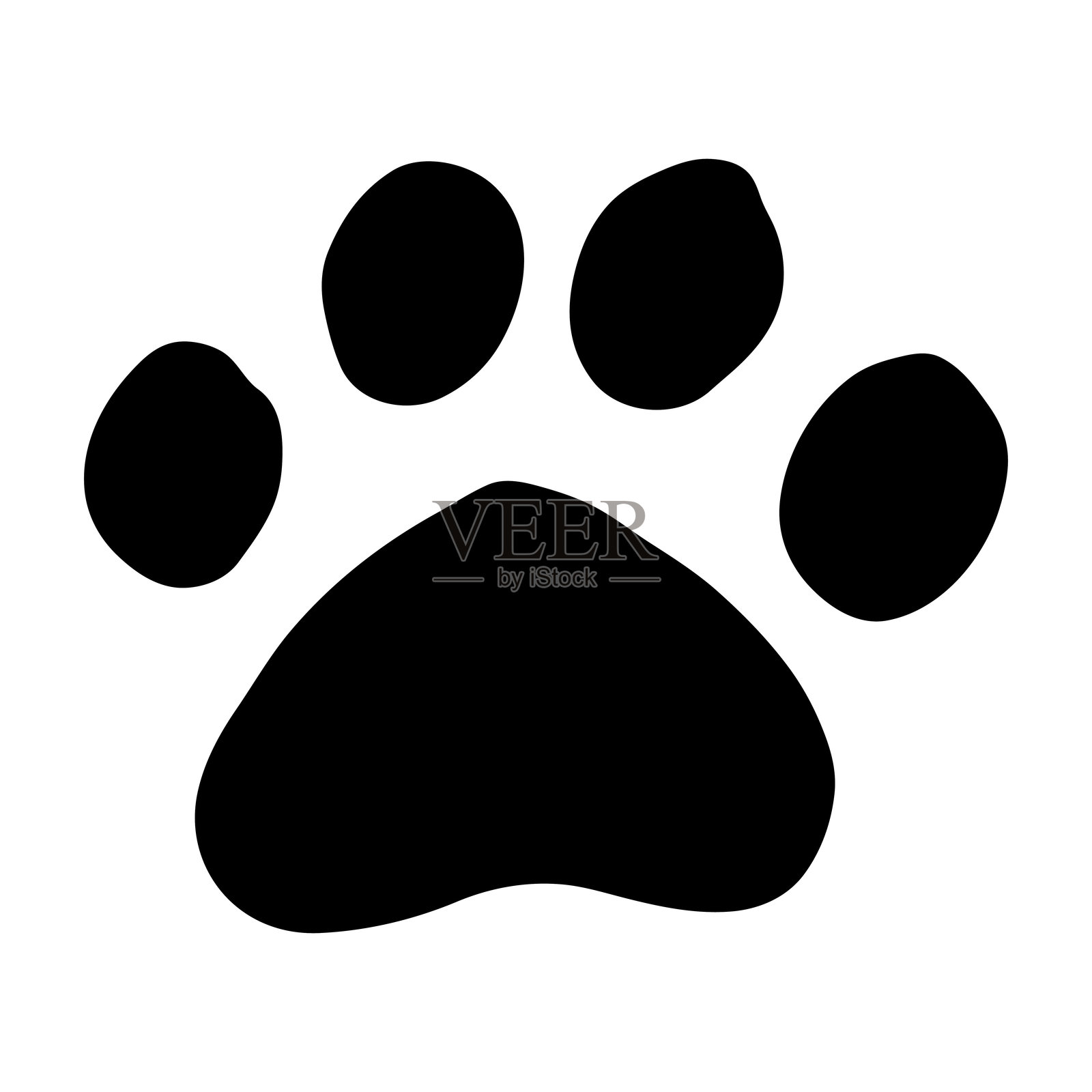 手绘可爱猫爪、猫、狗、动物脚印插画图片素材