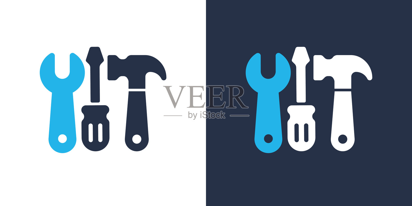 工具符号实心图标。可应用于任何地方的实心图标，简洁、像素完美且风格现代。插画图片素材