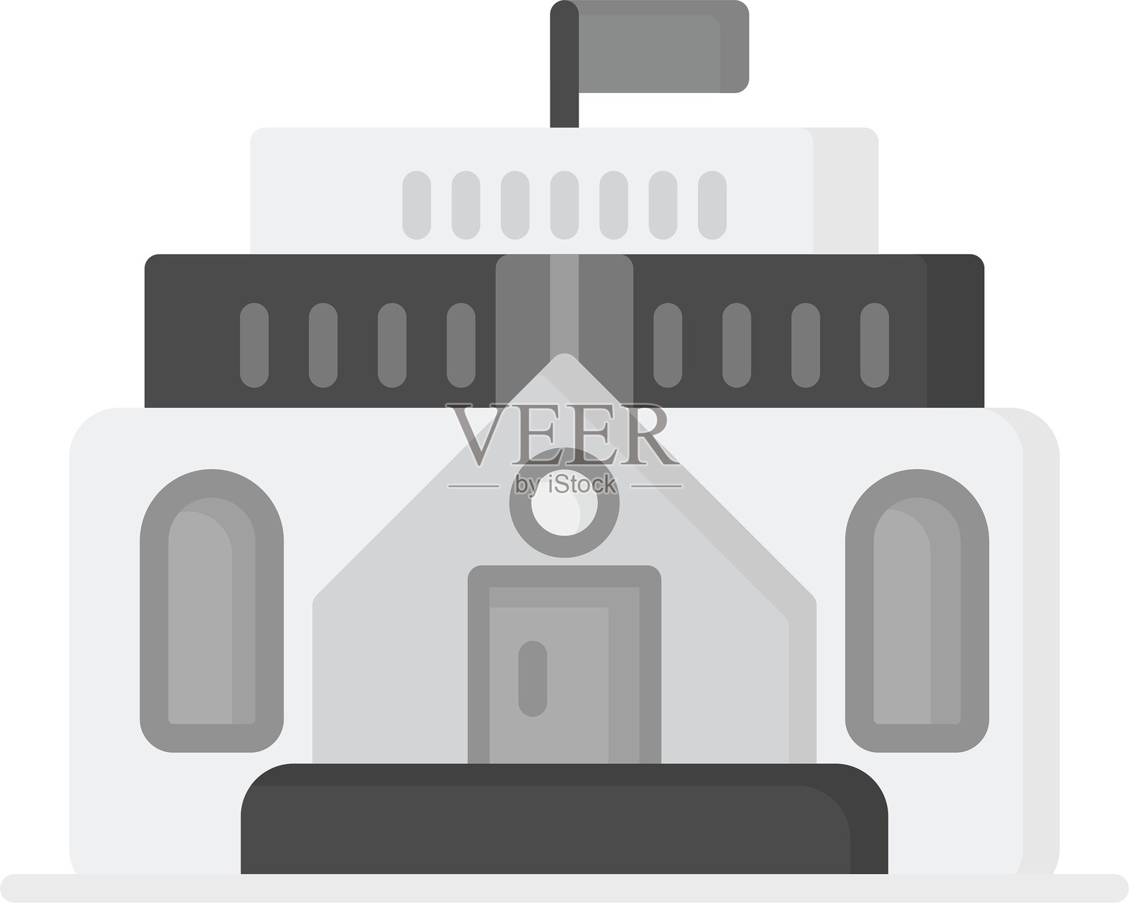 大使馆新图标设计创意插画图片素材