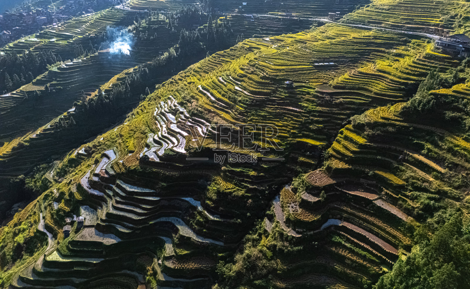 中国贵州省的加榜梯田景色照片摄影图片
