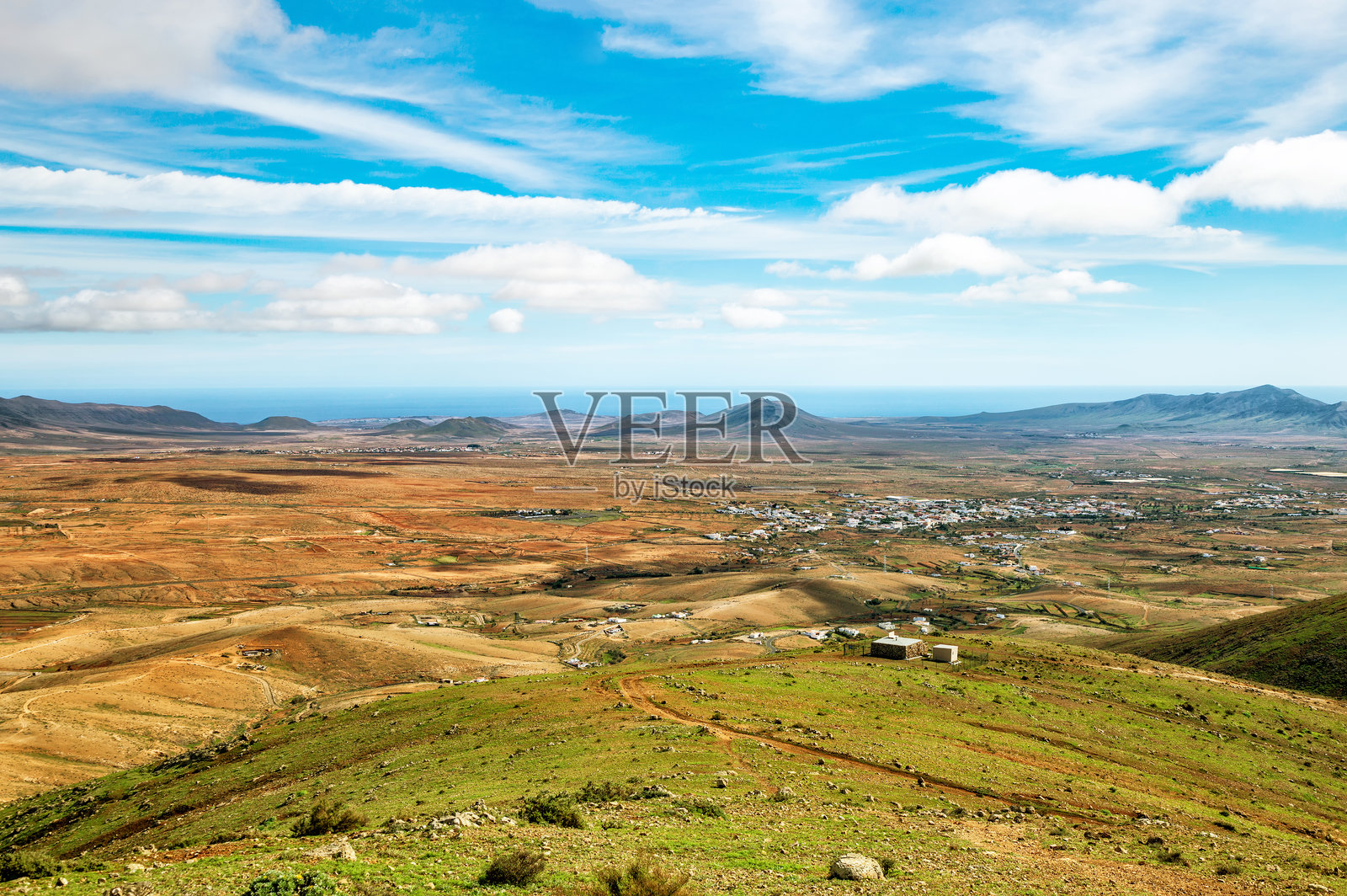 西班牙加那利群岛富埃特文图拉岛圣伊内斯山谷照片摄影图片