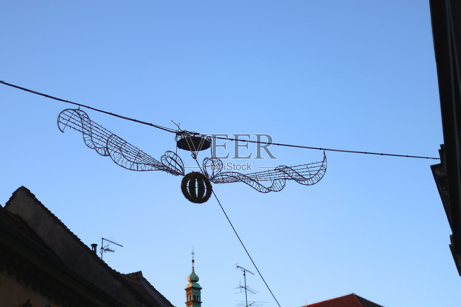 克罗地亚萨格勒布的圣诞装饰照片摄影图片