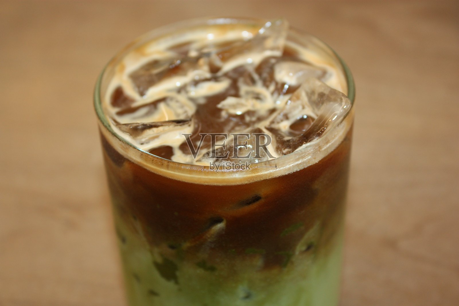 韩国抹茶拿铁照片摄影图片