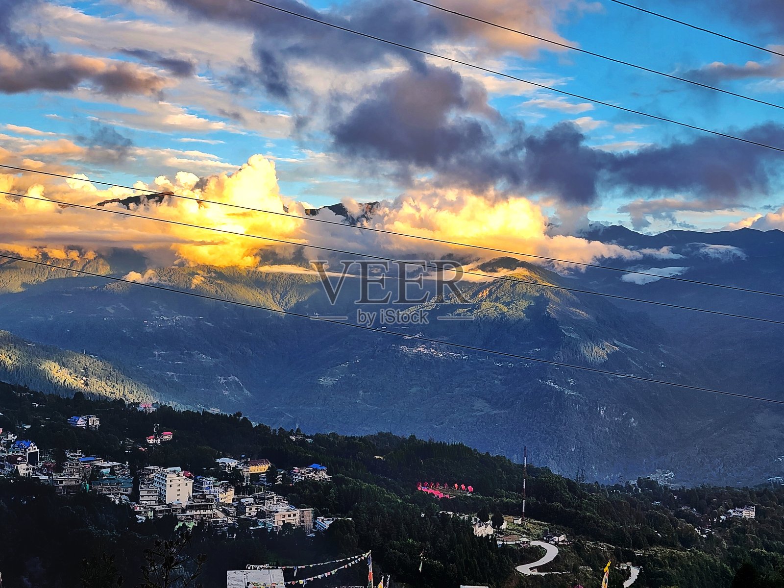 印度东北部的云景照片摄影图片