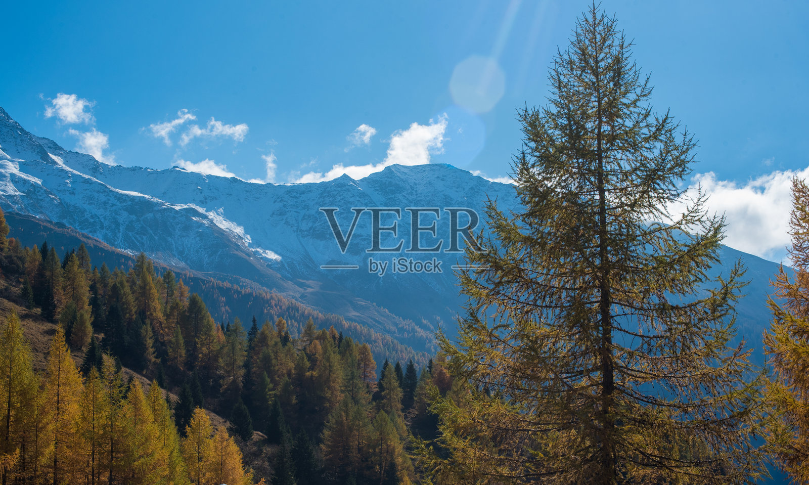 奥地利阿尔卑斯山格罗斯格洛克纳附近地区的秋景照片摄影图片