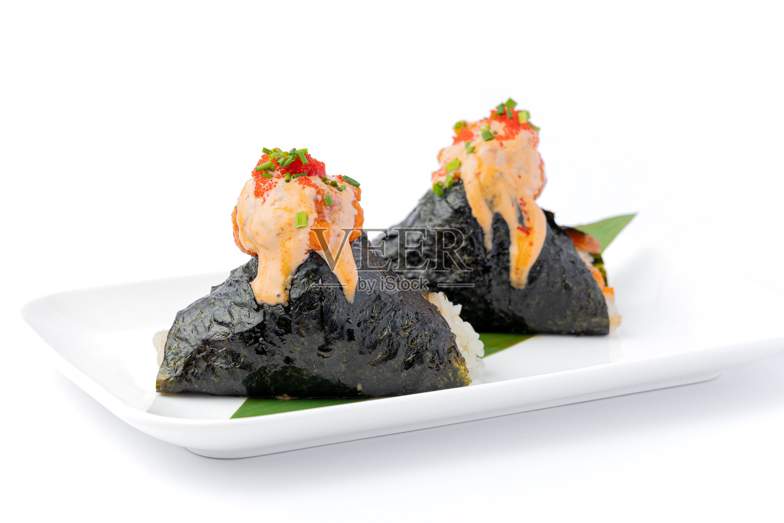 白底饭团，菜单专用，孤立照片摄影图片