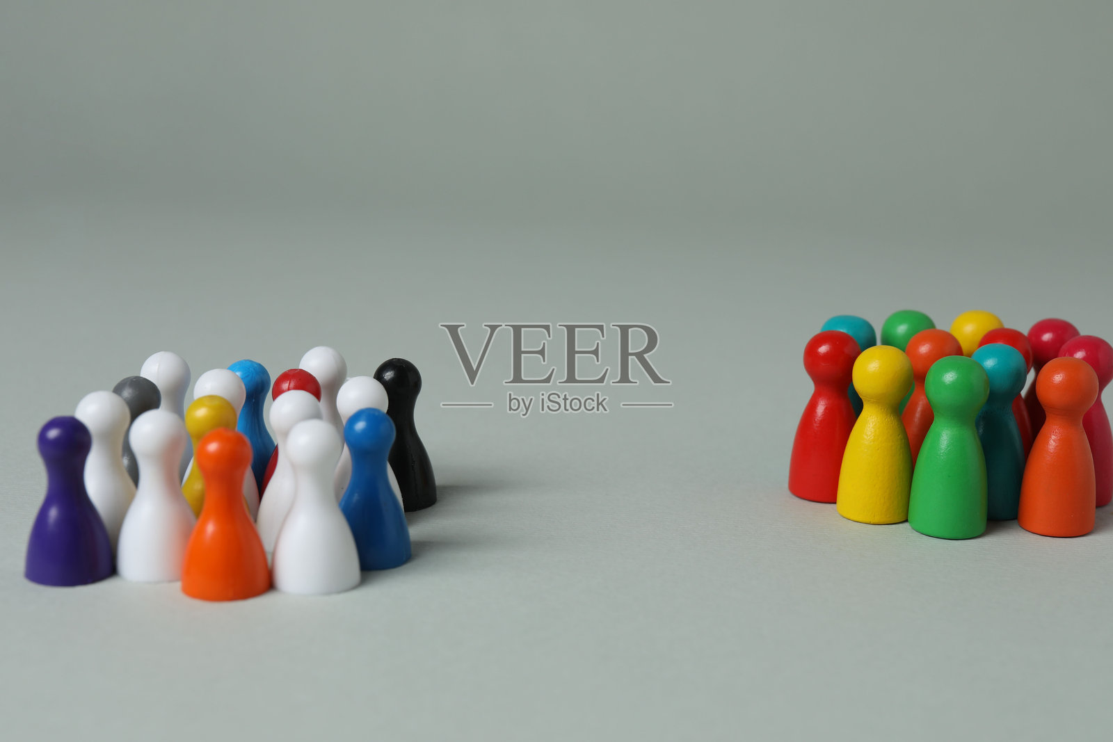 多元、包容与平等理念，可供文本编辑的留白区域照片摄影图片