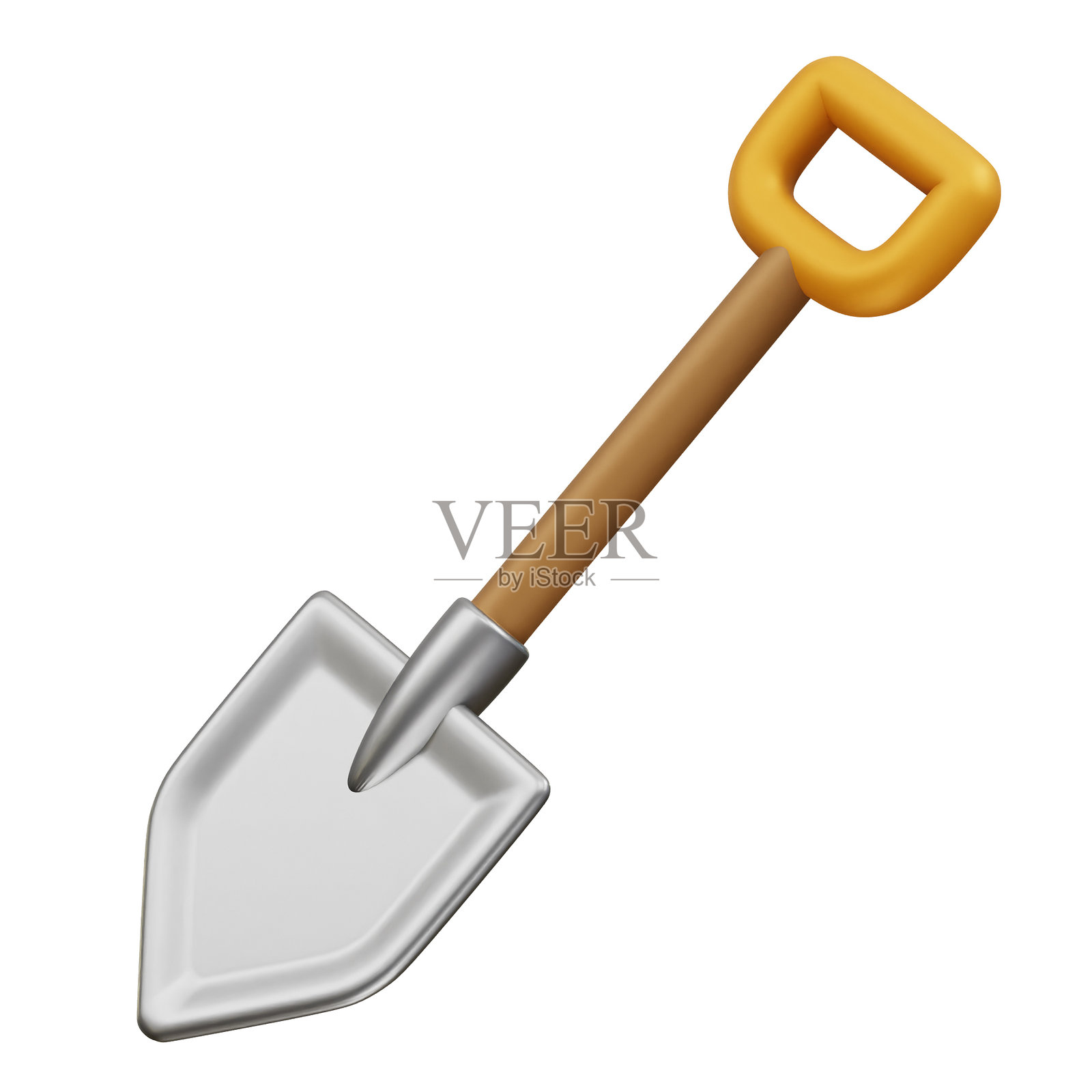 铲子图标 3D 渲染元素照片摄影图片
