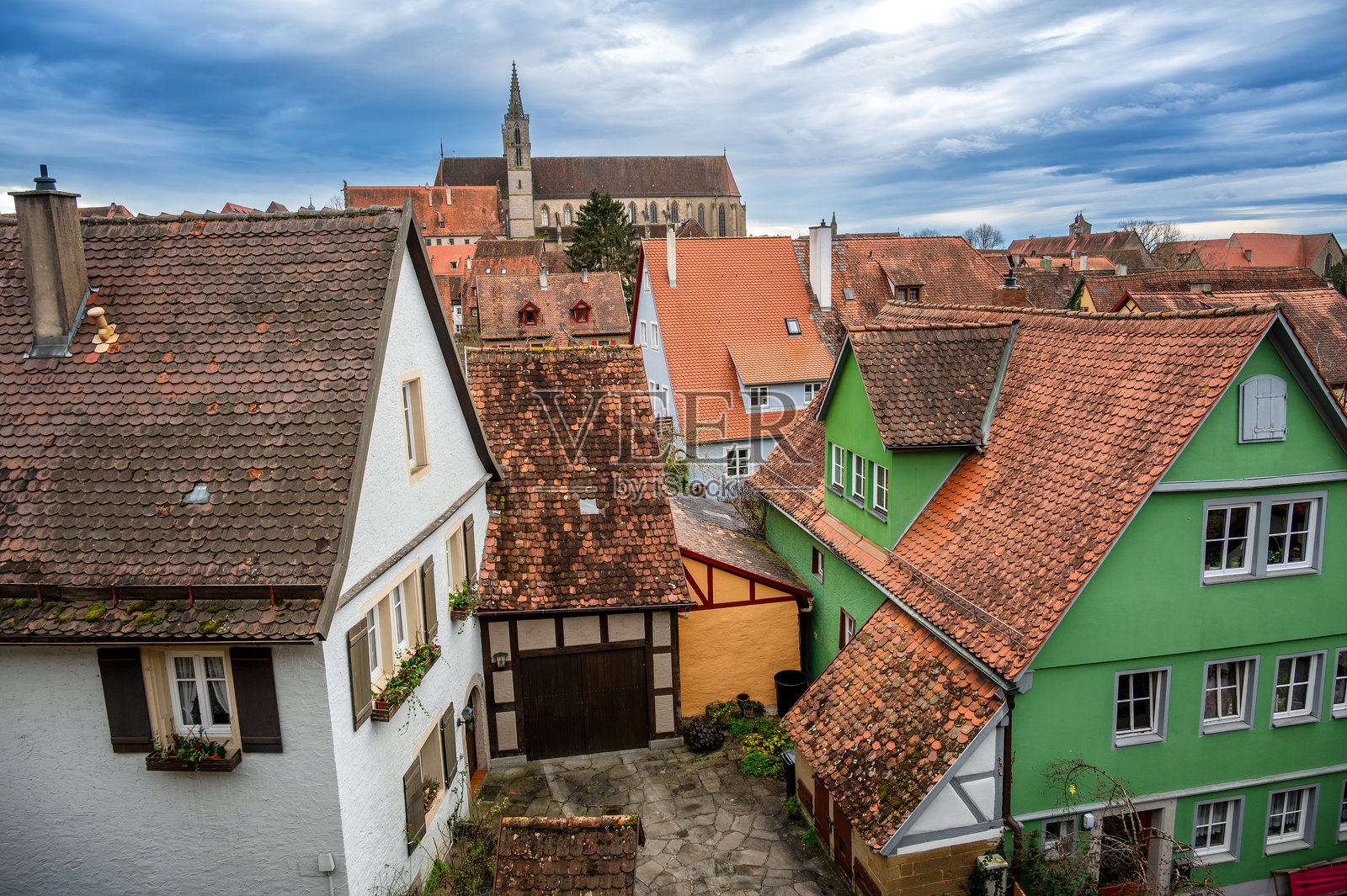罗腾堡的景色照片摄影图片