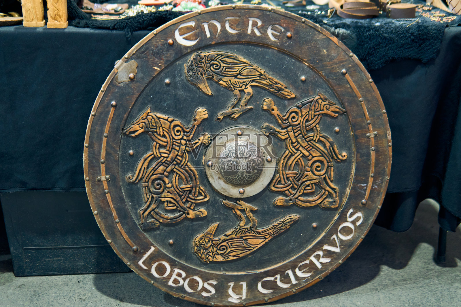 中世纪装饰品的极其精细的视图。复古风格照片摄影图片